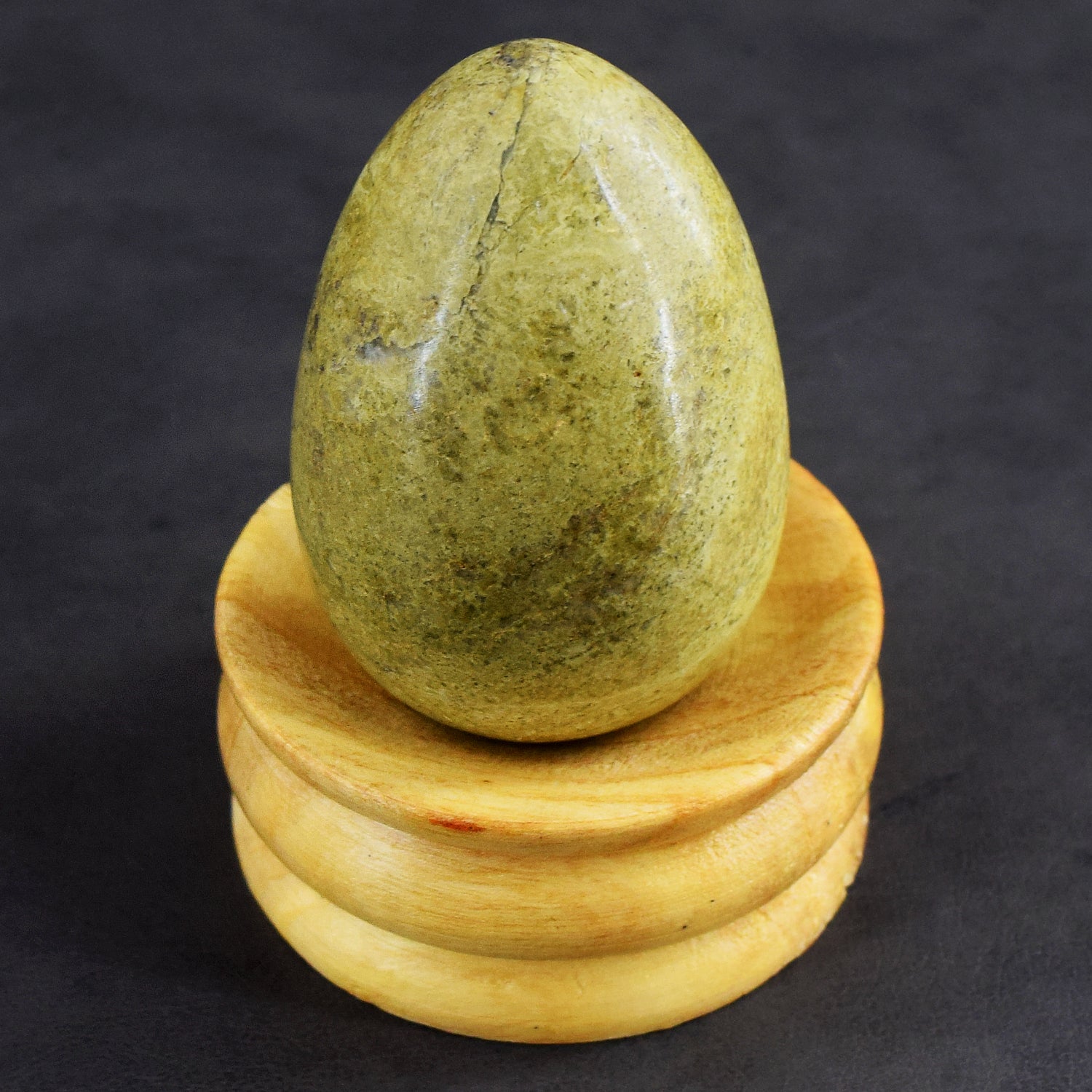 Gorgeous Ever 847.00 Cts Genuine Blood Green Unakite Healing Premium Egg Crystal