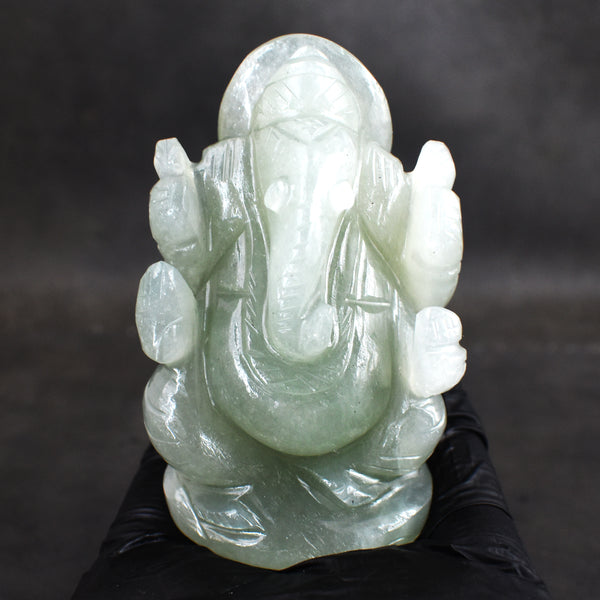Amazing 702.00 Cts Natural Aventurine Carved Lord Ganesha Gemstone