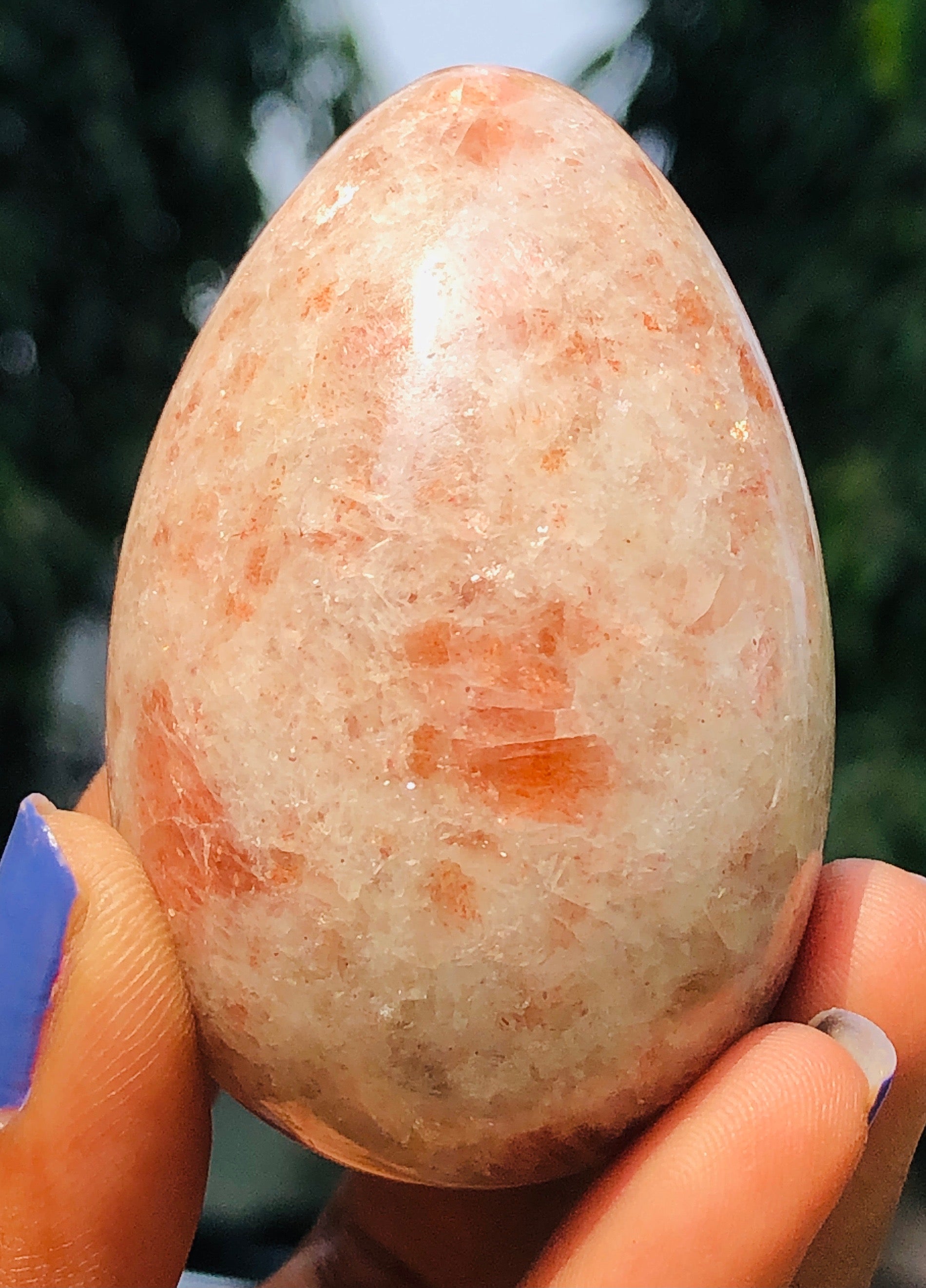 Genuine 546.00 Cts Exclusive Sunstone Crystal Healing Premium Egg