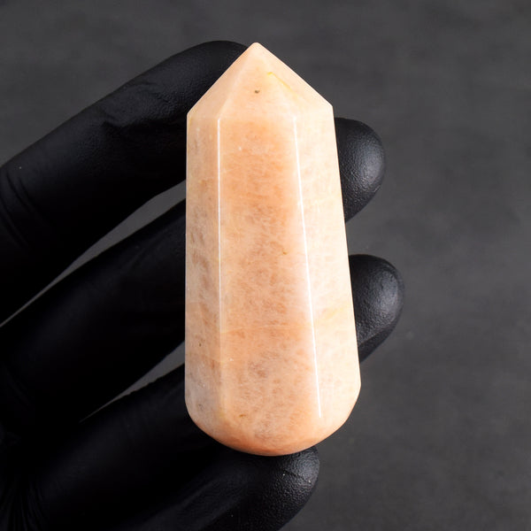 Exquisite 327.00 Carats Genuine Peach Moonstone Crystal Gemstone Healing Point