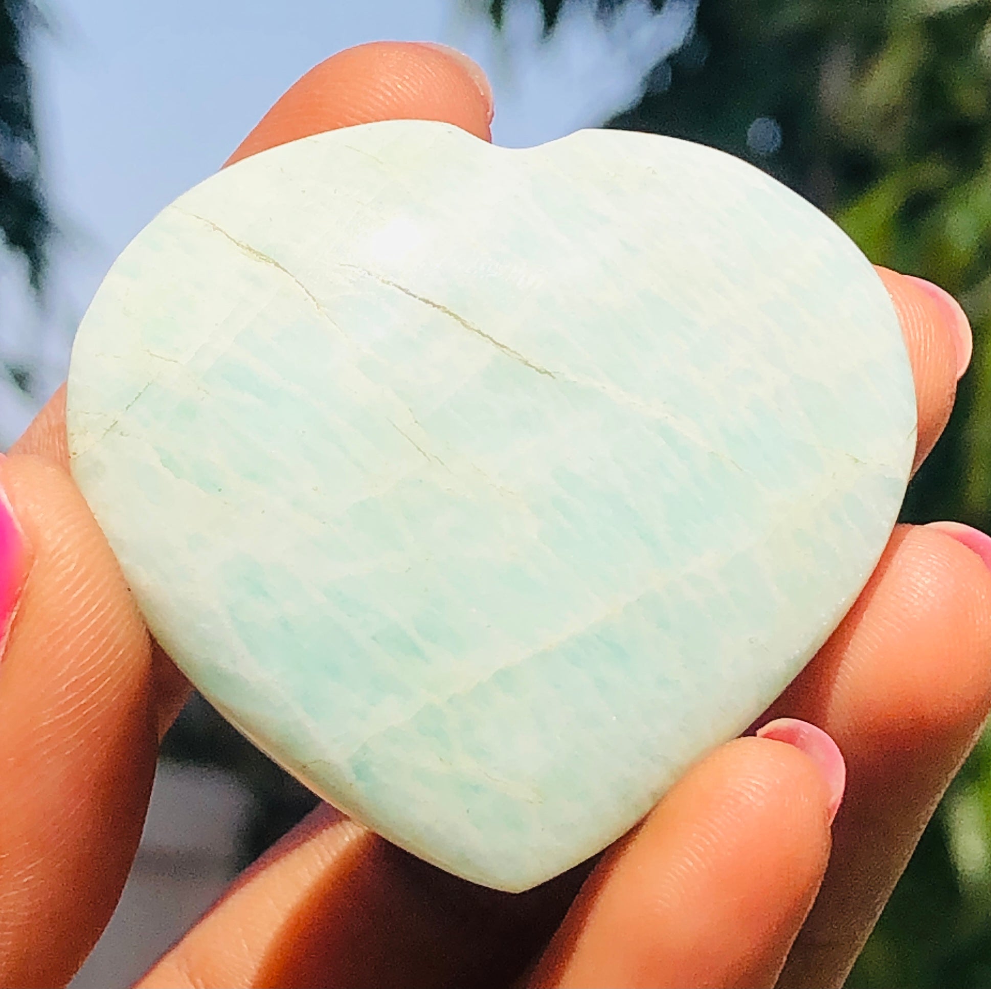 Flashy 181.00 Cts Genuine Amazonite Crystal Specimen Gemstone Healing Big Heart