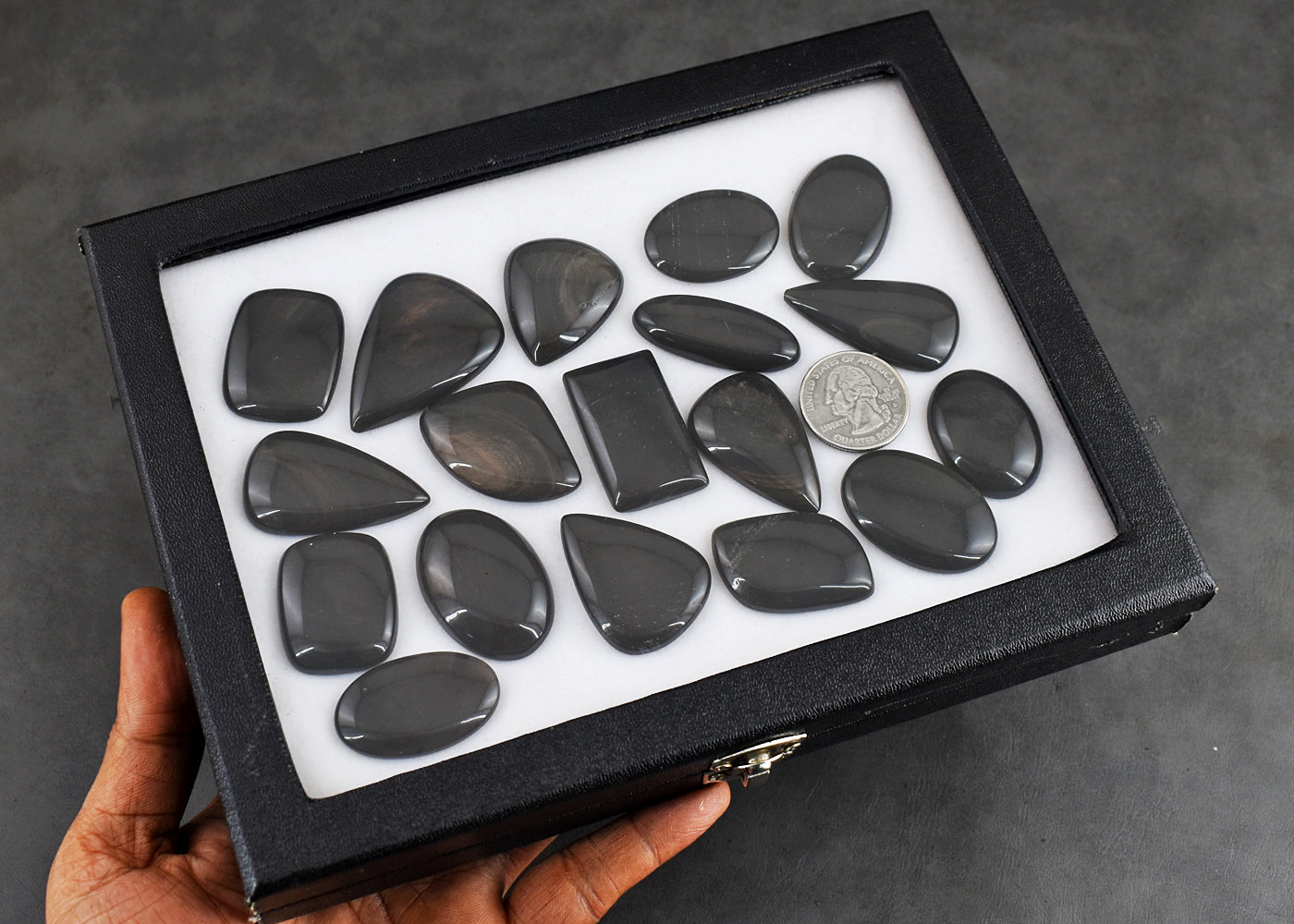 585.00 Carats  Genuine Wood Obsidian Untreated Gemstone Cabochon Lot
