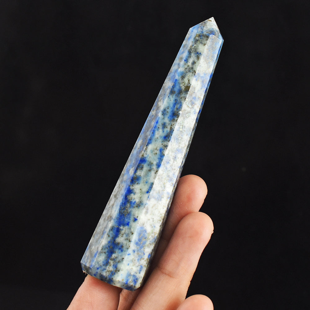 Craftsmen  384.00 Carats Genuine Lapis Lazuli Hand Carved  Healing Point Gemstone Carving
