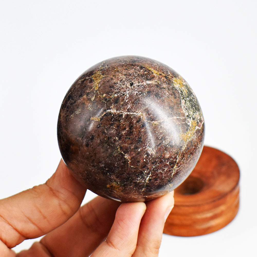 amazing  2162.00 Carats  Gorgeous  Genuine  Almandine Garnet  Hand  Carved  Healing  Sphere