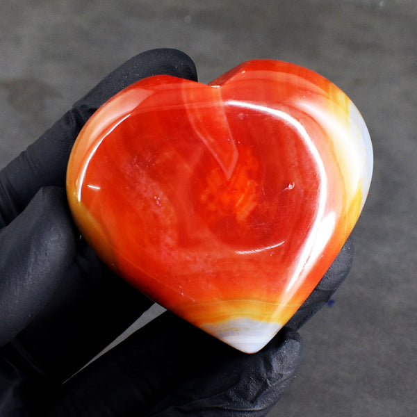 Exclusive 422.00 Cts Genuine Carnelian Gemstone Crystal Specimen Healing Heart