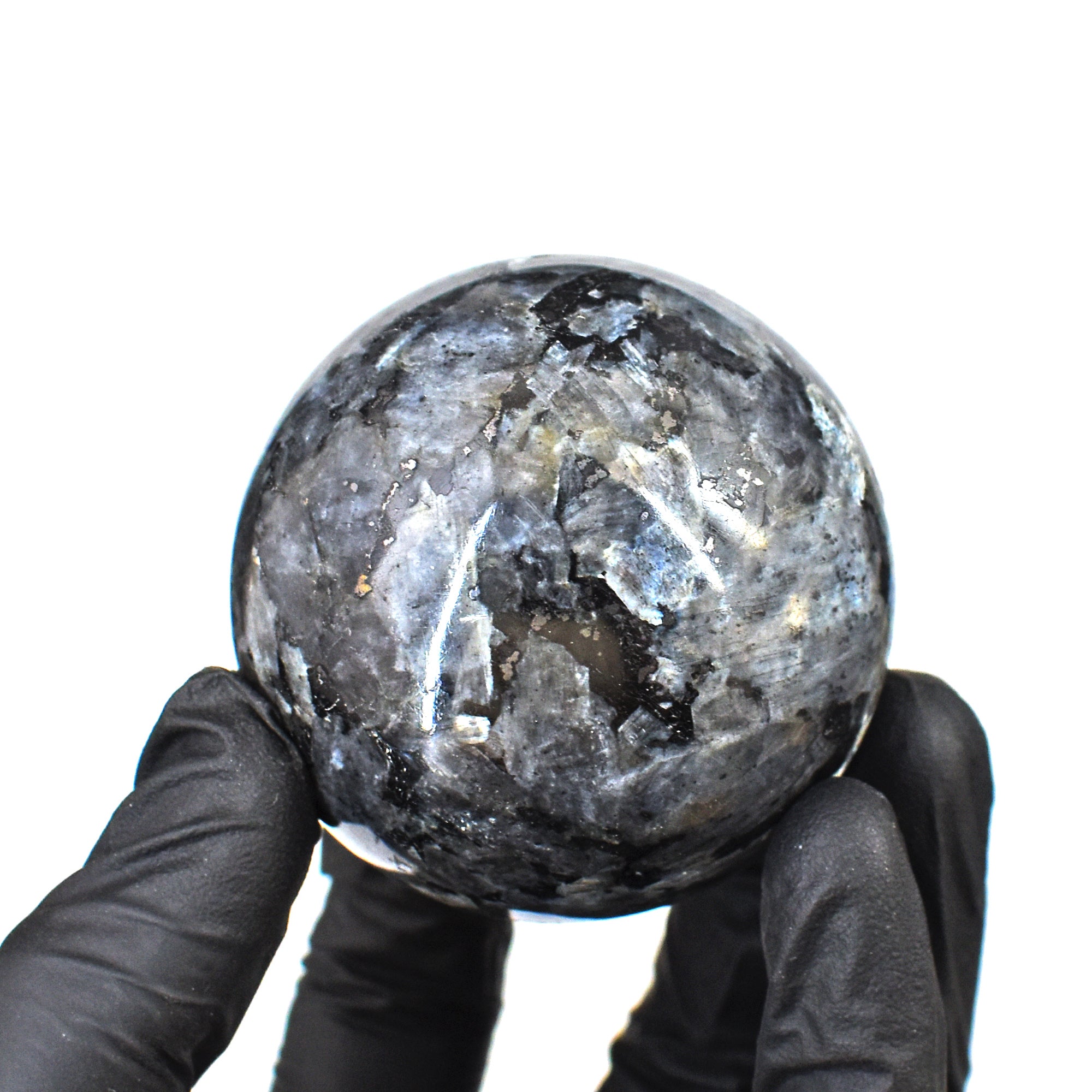 Amazing 893.00 Cts Genuine Larvikite Hand Carved Healing Sphere