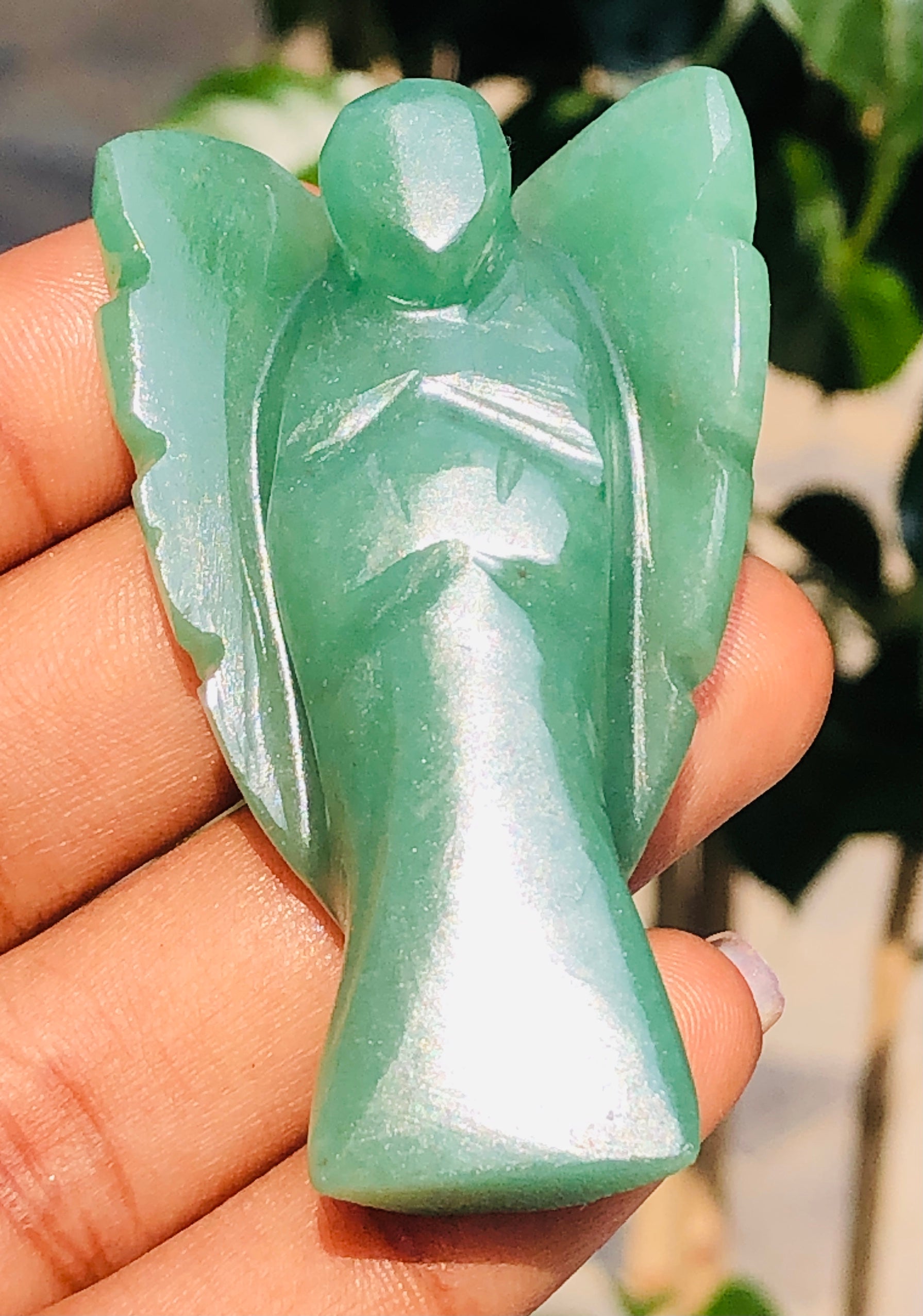 Admirable 147.00 Cts Genuine Green Aventurine Healing Premium Divine Crystal Angel