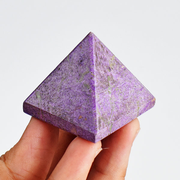 Stunning  200.00 Carats  Genuine  Stichtite  Hand  Carved  Healing  Crystal  Pyramid Gemstone Carving