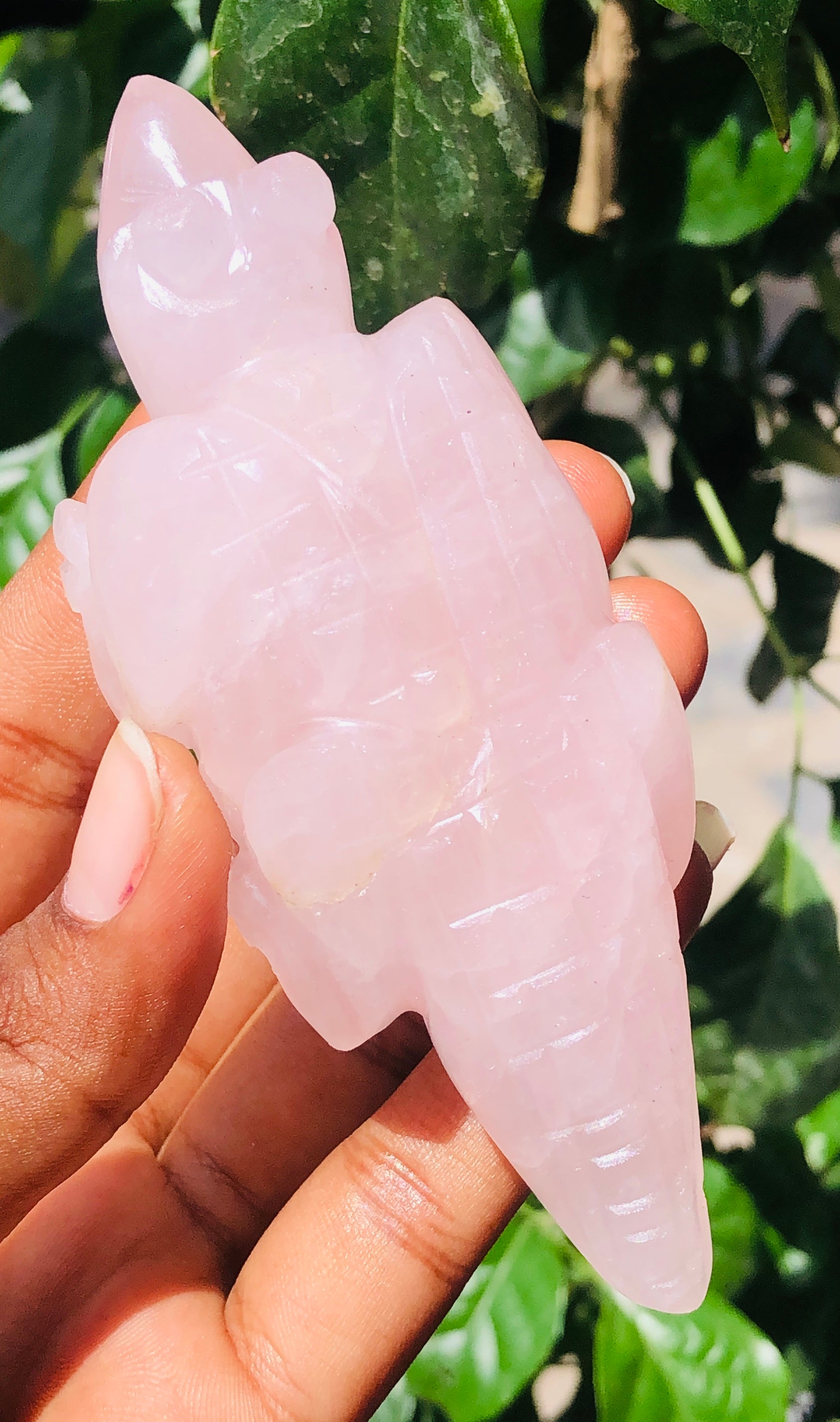 Genuine 664.00 Cts Amazing Rose Quartz Hand Carved Lizard 2026  Collection
