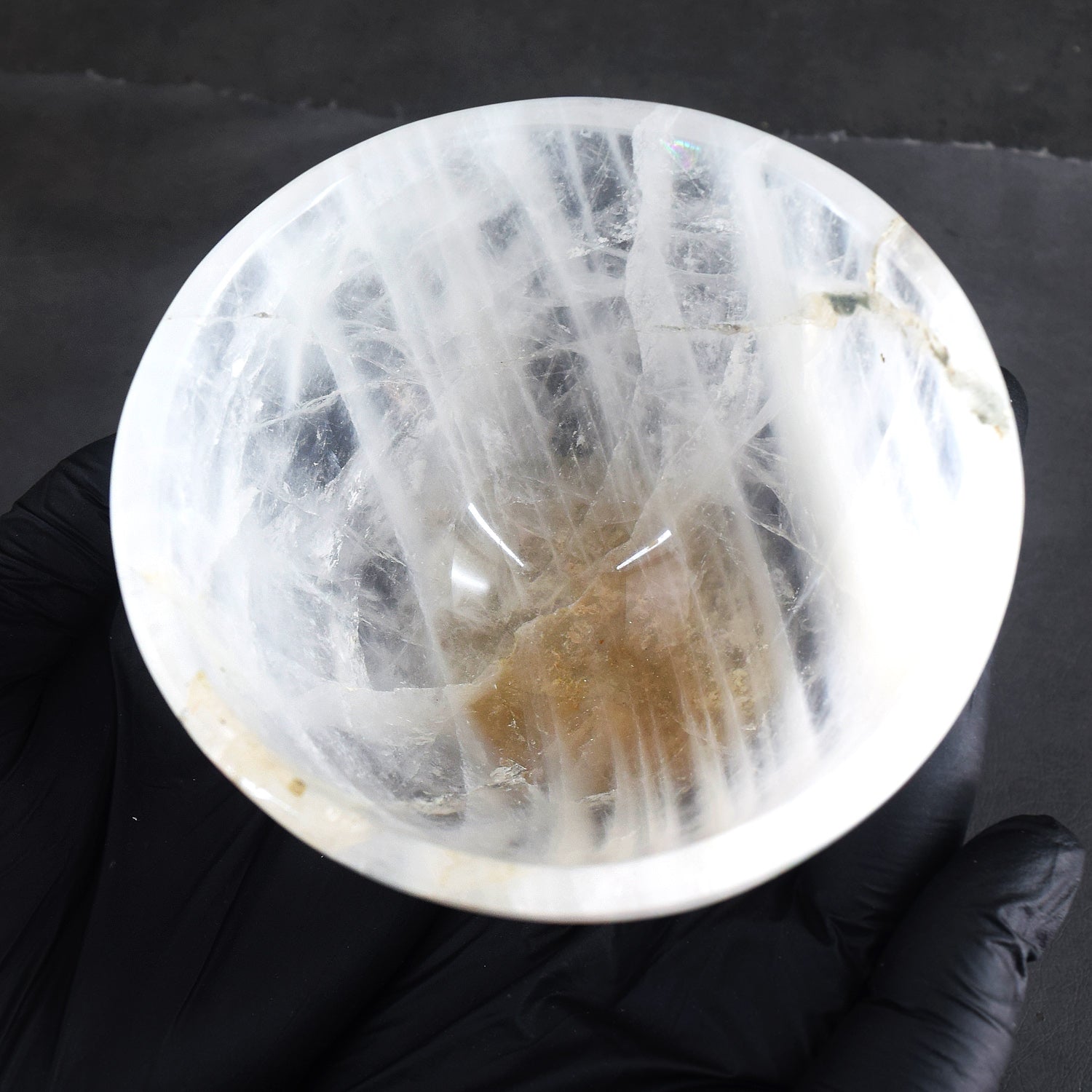 OutStanding 1753.00 Carats Genuine White Quartz Hand Carved Crystal Gemstone Carving Big Bowl