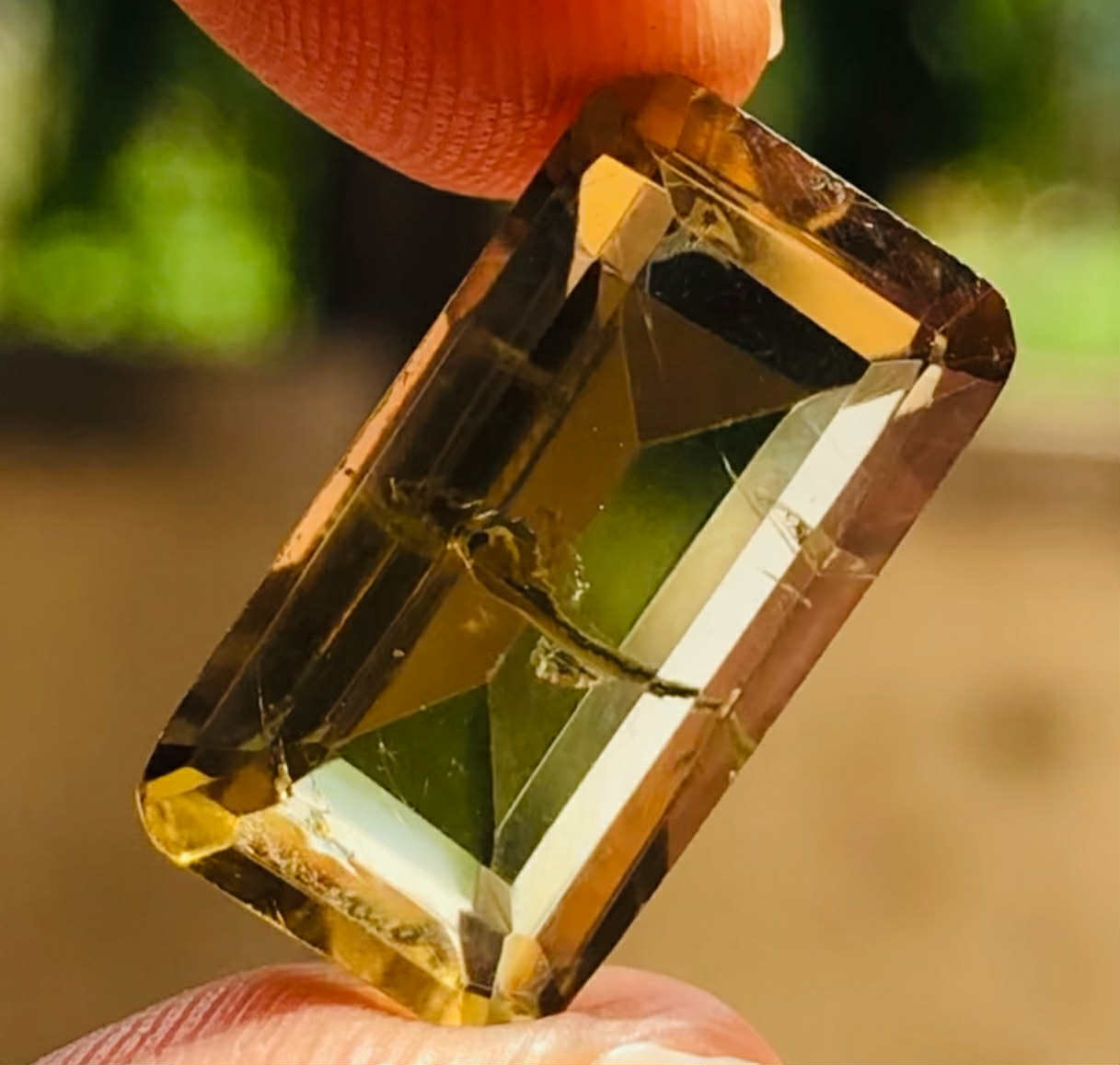 Stunning 9.00 Cts Genuine Honey Quartz Faceted Loose Gemstone
