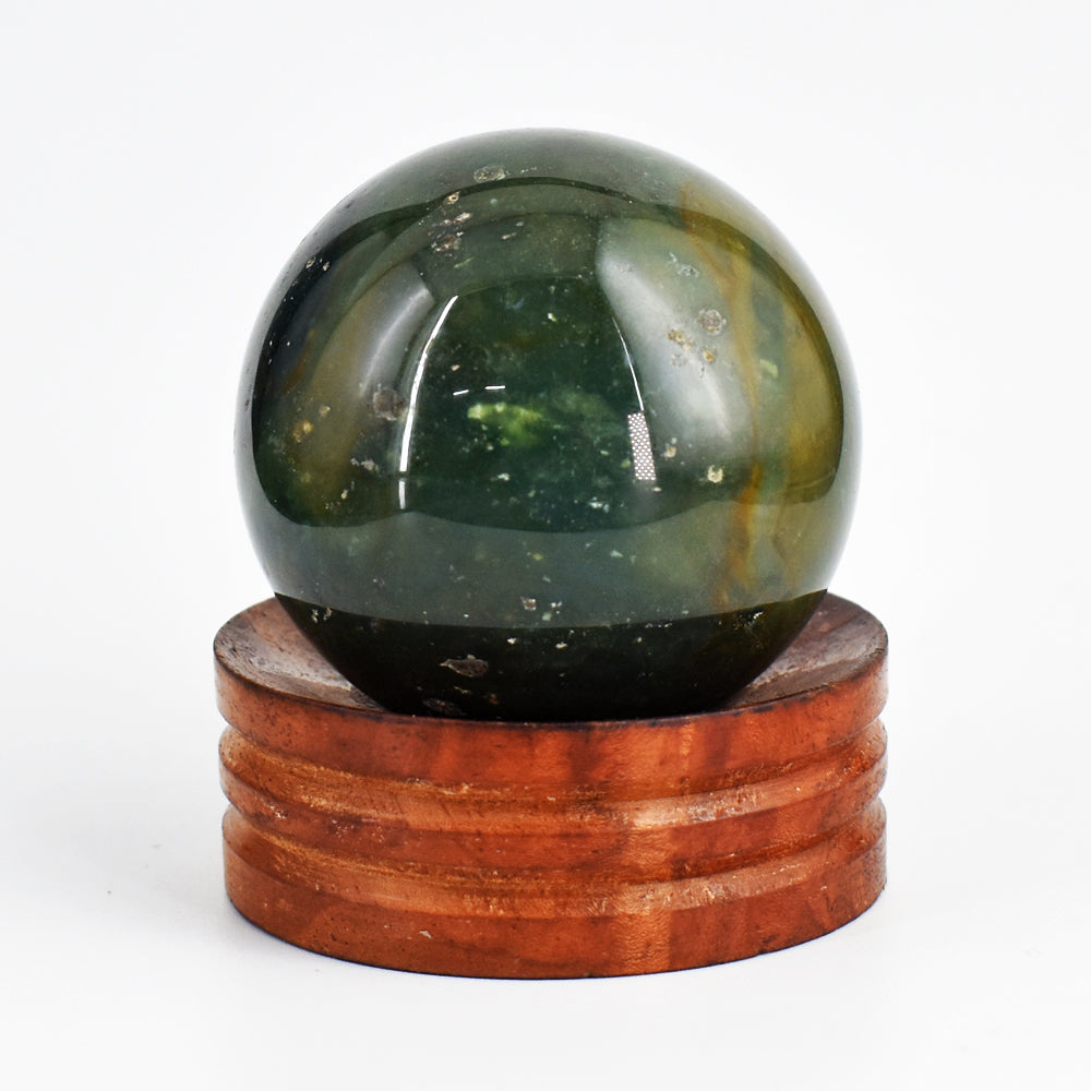 Amazing 874.00 Cts  Genuine  Bloodstone  Hand Carved Healing Crystal Gemstone  Sphere