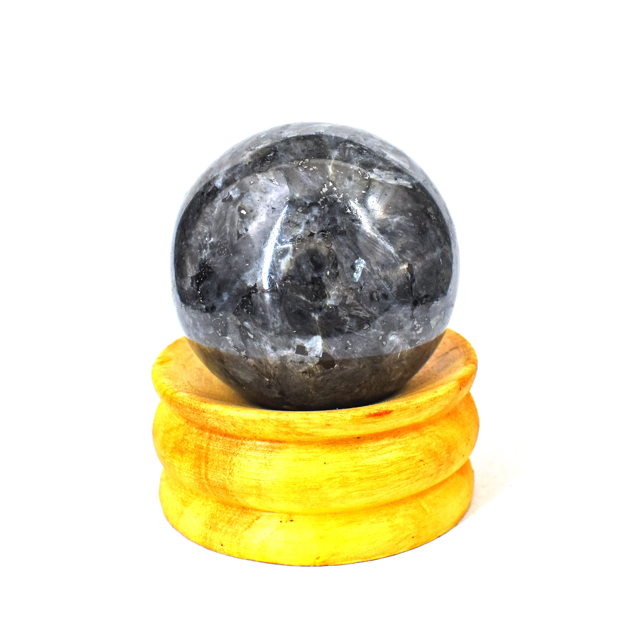 Amazing 893.00 Cts Genuine Larvikite Hand Carved Healing Sphere