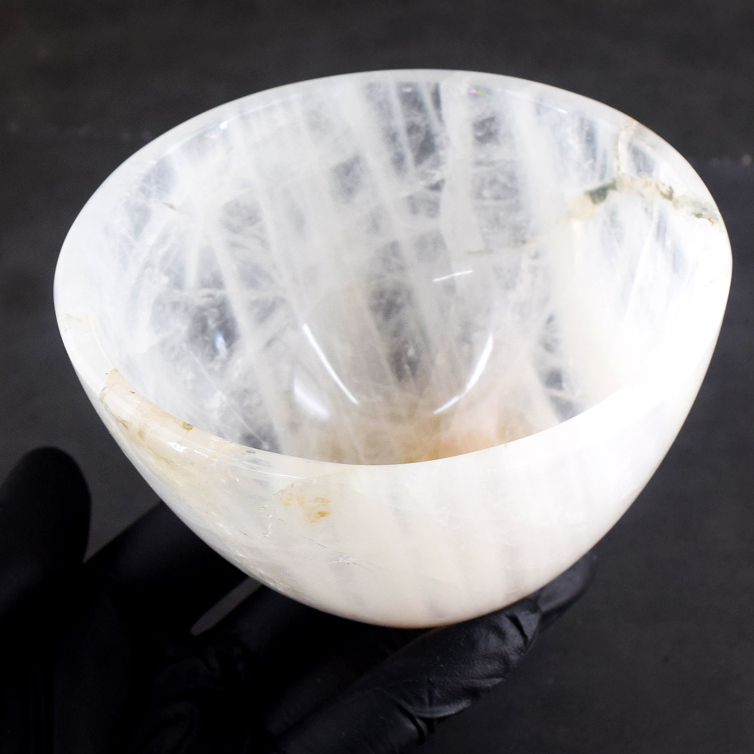 OutStanding 1753.00 Carats Genuine White Quartz Hand Carved Crystal Gemstone Carving Big Bowl