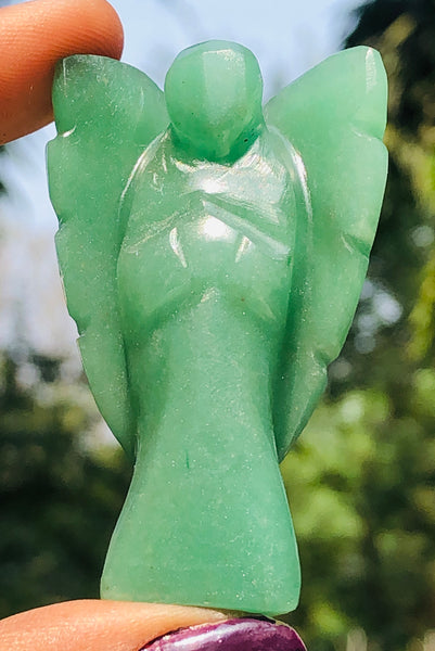 Admirable 147.00 Cts Genuine Green Aventurine Healing Premium Divine Crystal Angel