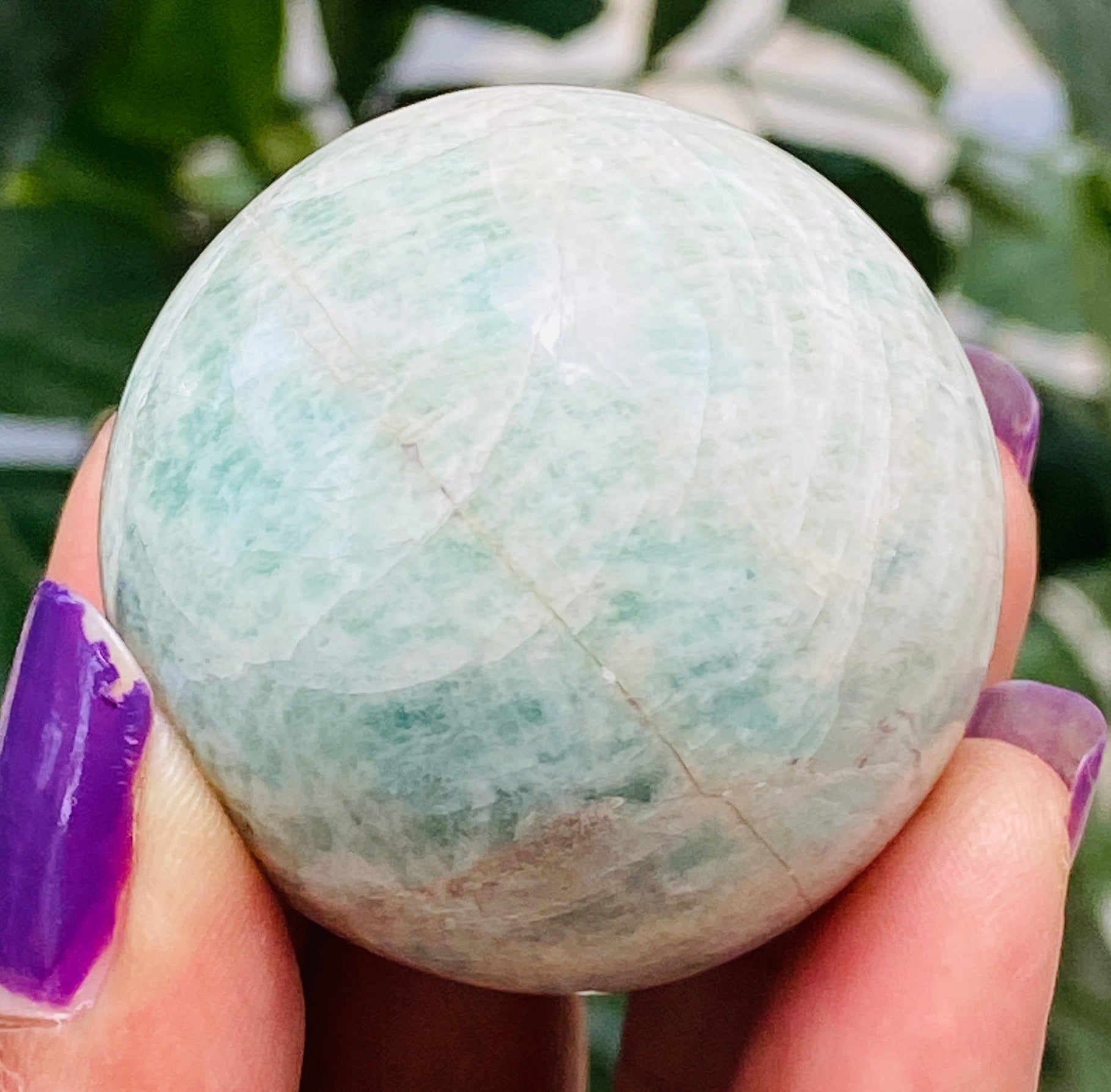 Very Attractive 327.00 Cts Genuine Amazonite Hand Carved Healing Crystal Gemstone Sphere