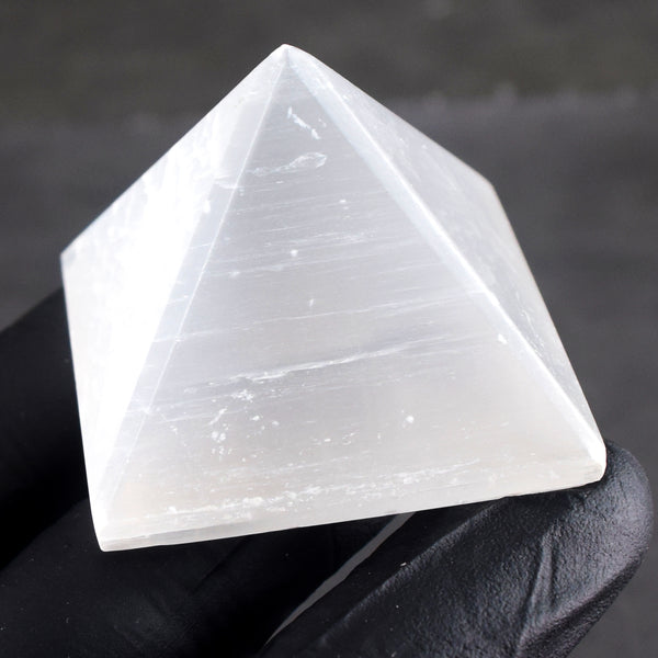 Natural 290.00 Cts Genuine Selenite Crystal Specimen Healing Divine Pyramid