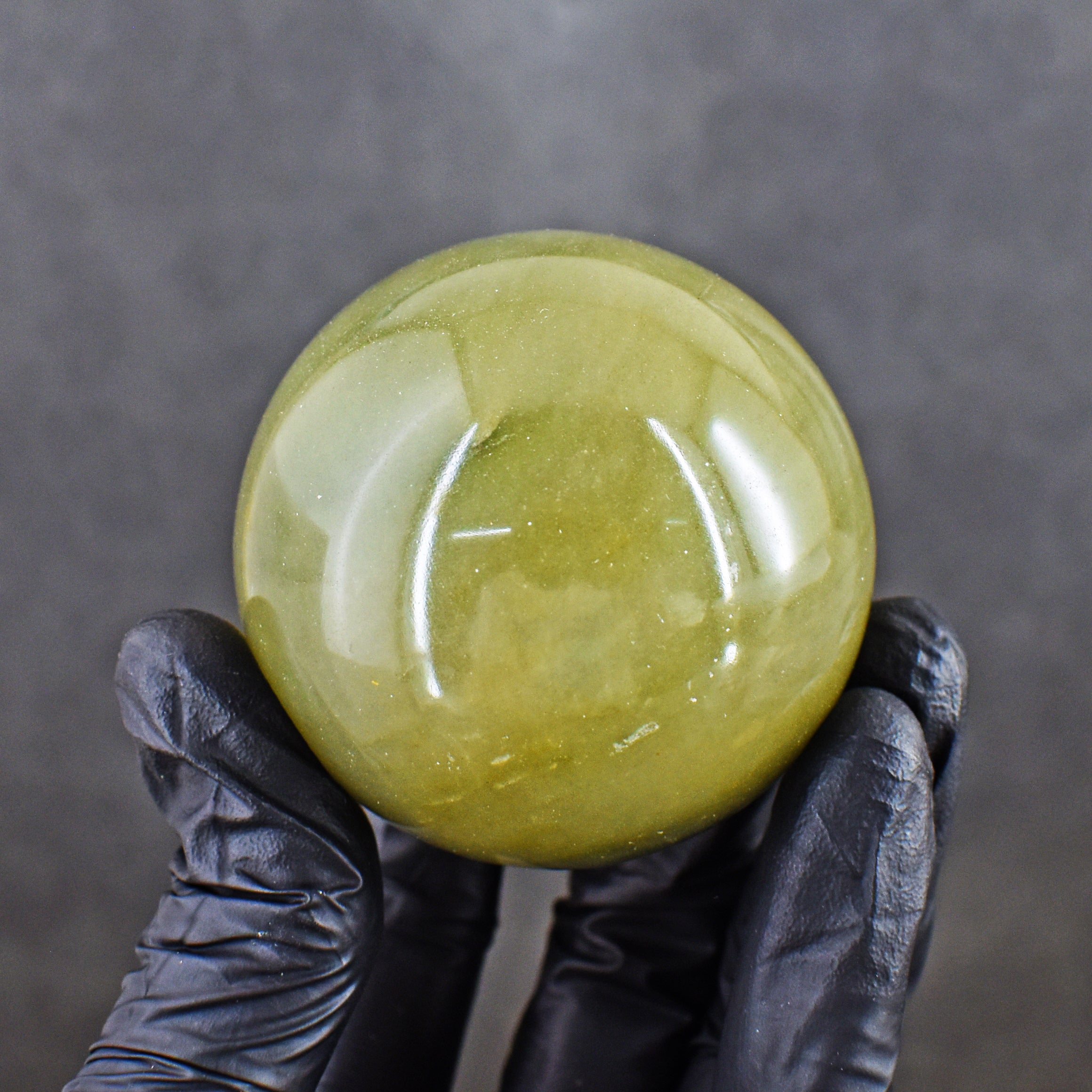Exquisite 949.00 Cartas Genuine Green Aventurine Hand Carved Crystal Healing Gemstone Sphere