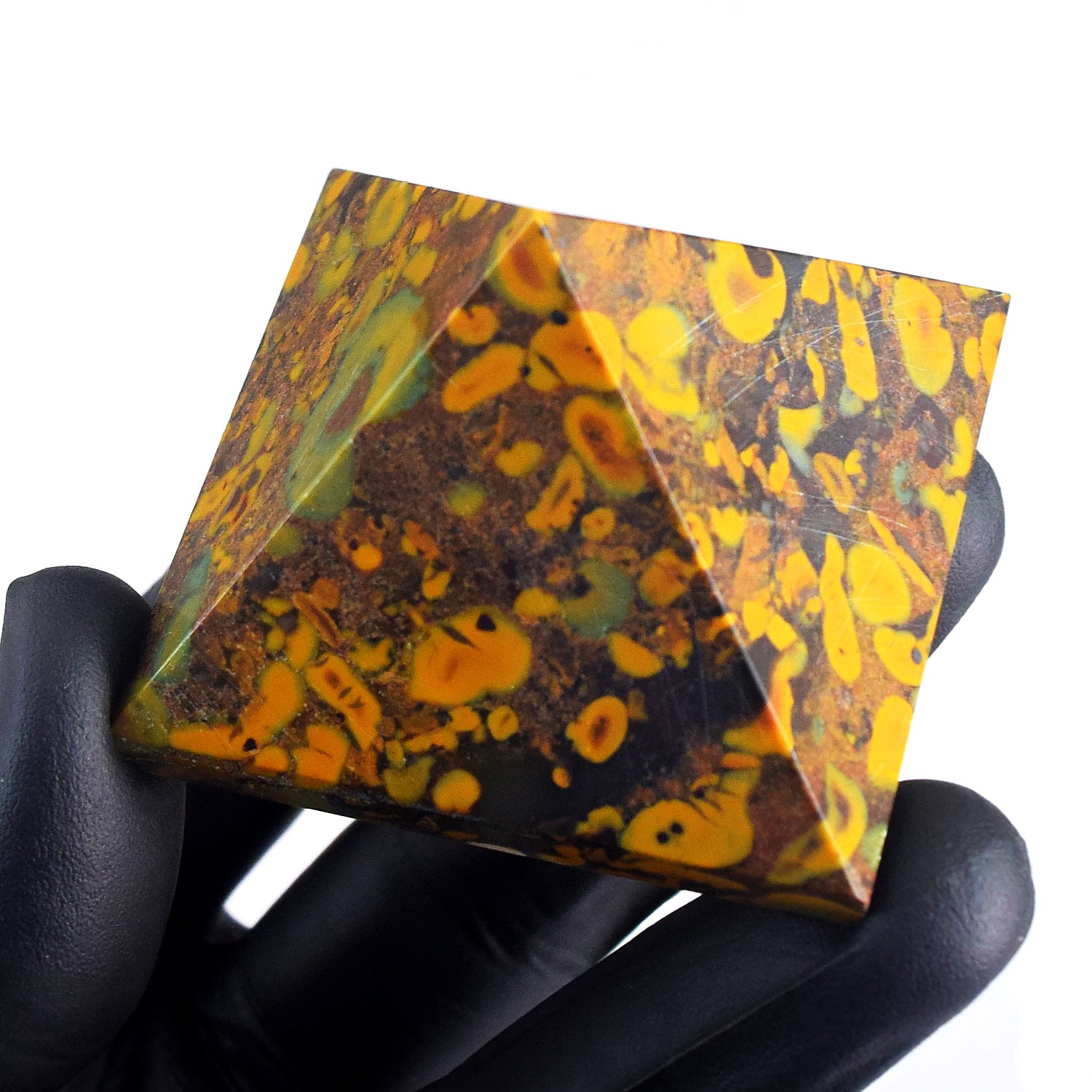 Genuine 487.00 Cts Exclusive Fruit Jasper Healing Crystal Specimen Divine Premium Pyramid