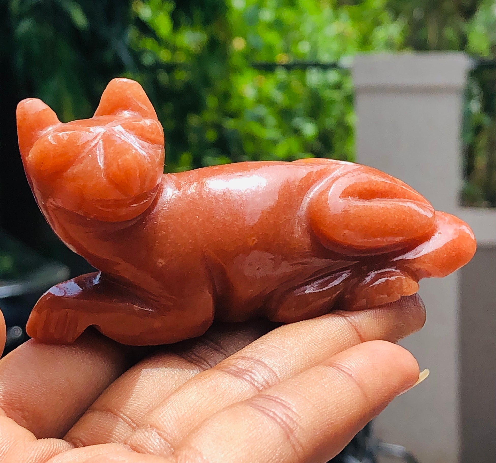 Exclusive 477.00 Cts Genuine Aventurine Hand Carved Genuine Crystal Gemstone Carving Cat 2026  Collection
