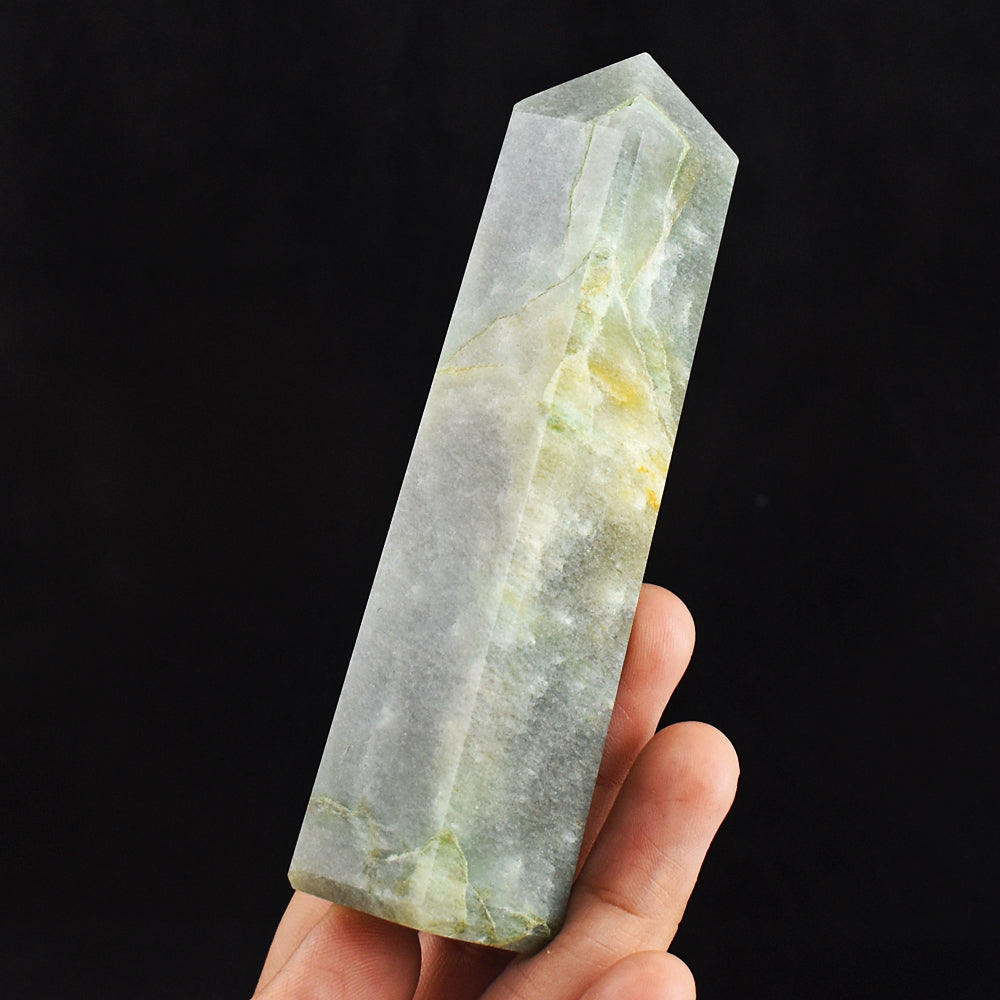 Exclusive 708.00 Carats  Genuine  Aventurine Hand Carved  Healing Tower Gemstone Carving