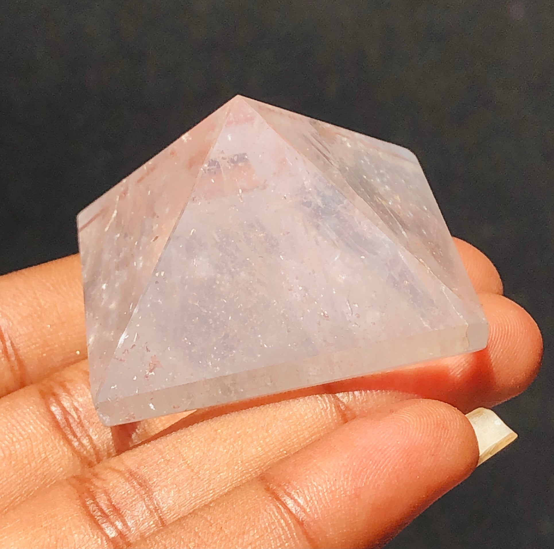 Fine 221.00 Cts Genuine White Quartz Healing Crystal Specimen Premium Divine Pyramid