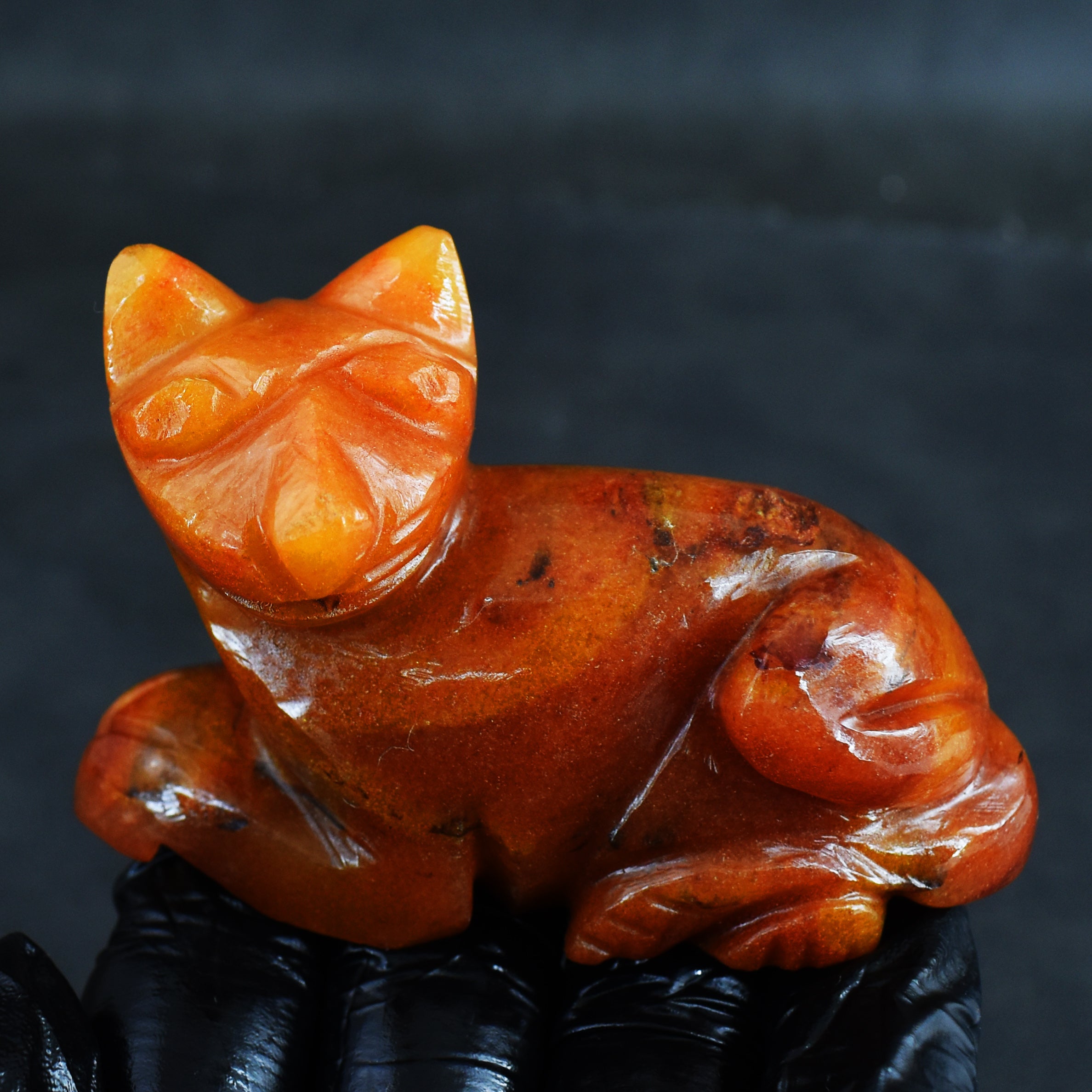 Exclusive 618.00 Cts Genuine Aventurine Hand Carved Genuine Crystal Gemstone Carving Cat 2026  Collection