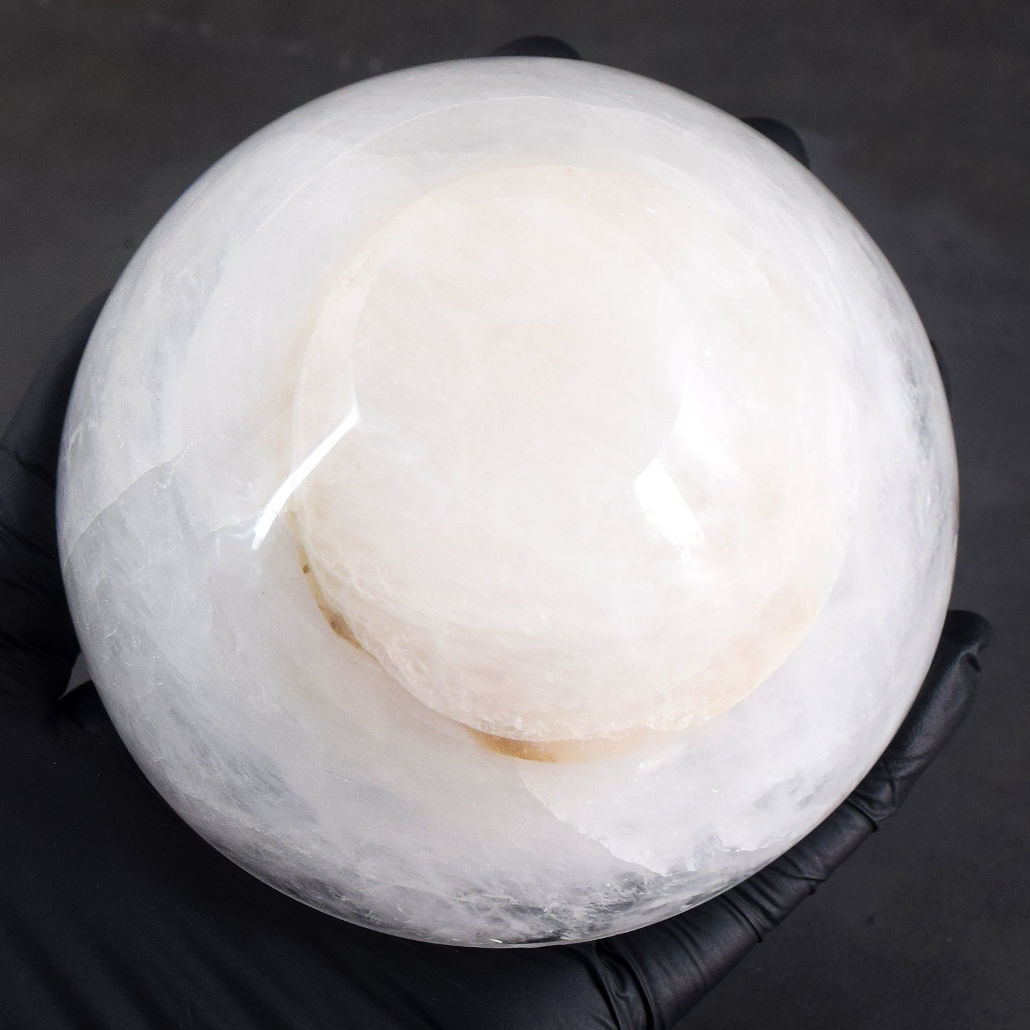 Dazzling 1607.00 Carats Genuine White Quartz Hand Carved Crystal Gemstone Carving Big Bowl