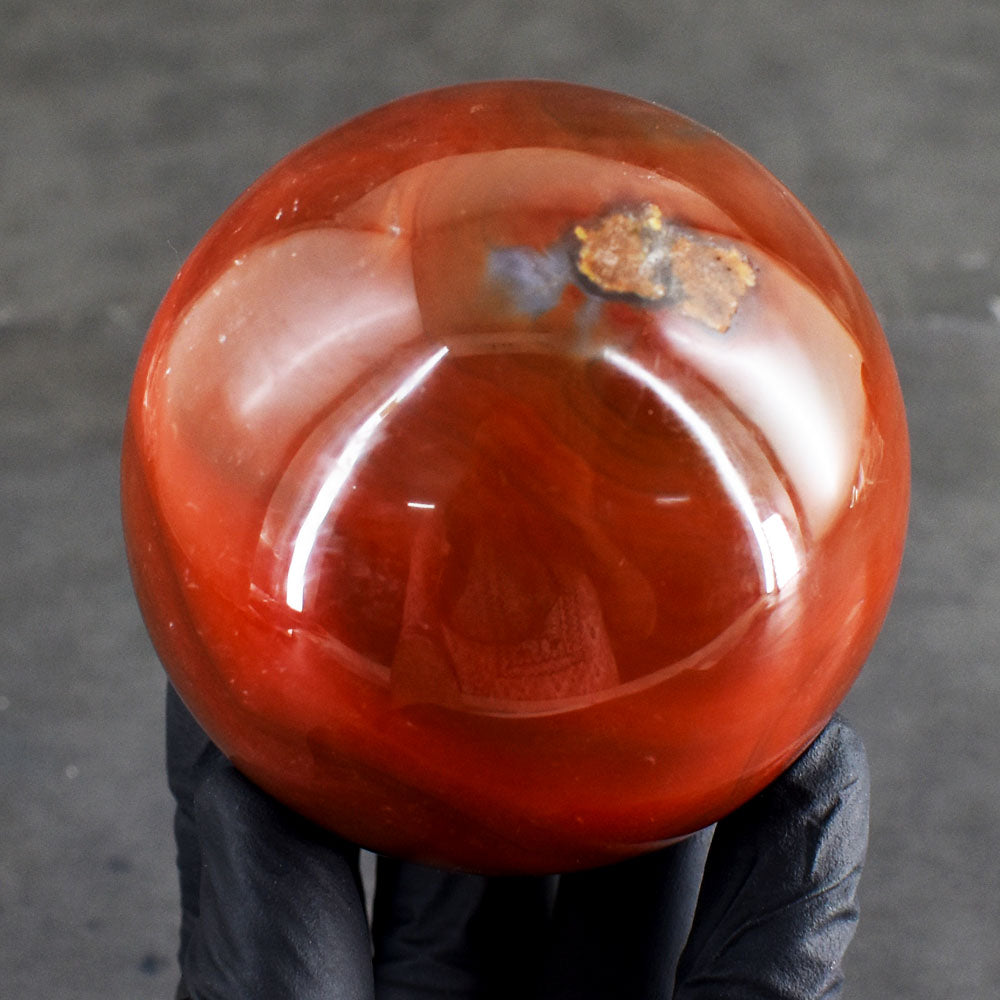 Gorgeous 1910.00 Cts Genuine Carnelian Crystal Specimen Healing Sphere Gemstone