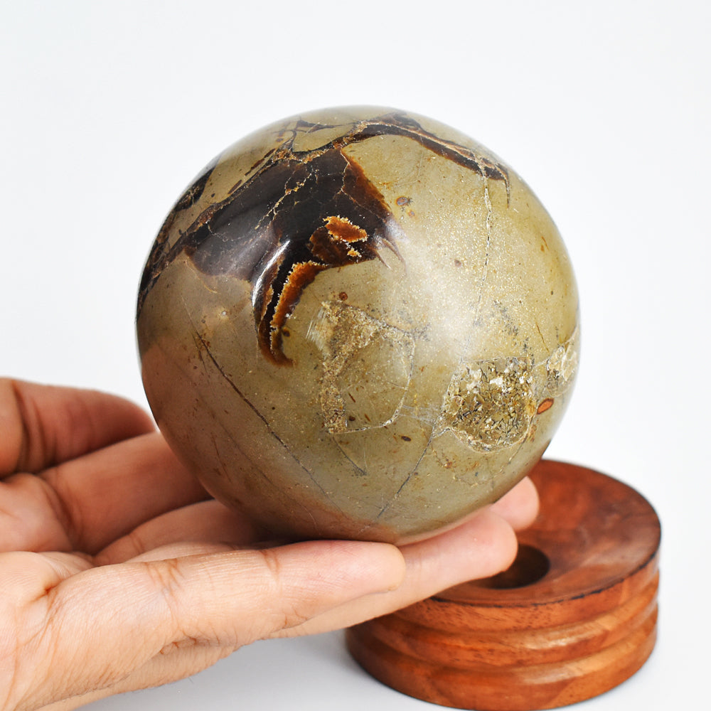 Exclusive  2316.00 Carat  Genuine  Septarian  Agate   Hand  Carved  Crystal  Healing  Sphere