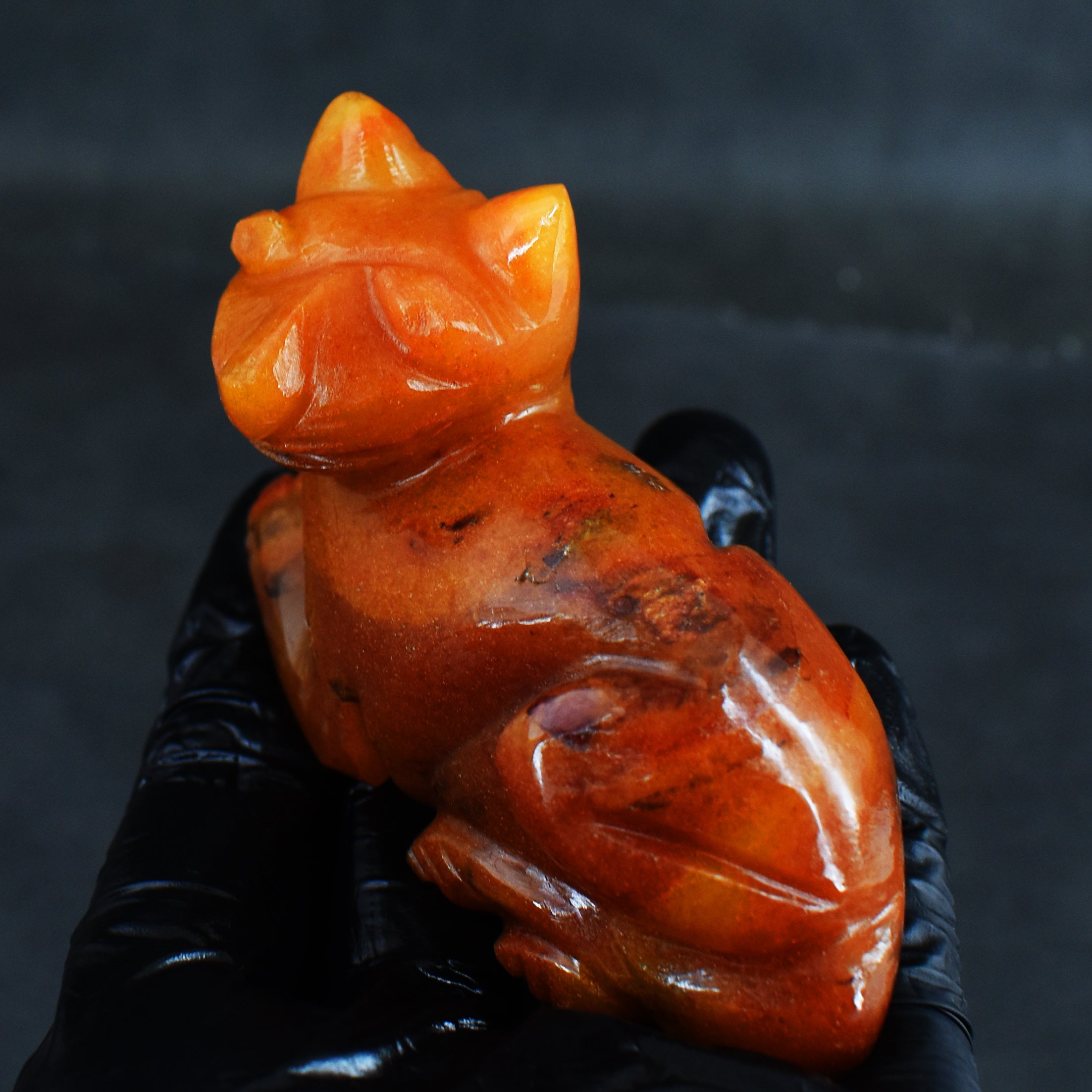 Exclusive 618.00 Cts Genuine Aventurine Hand Carved Genuine Crystal Gemstone Carving Cat 2026  Collection
