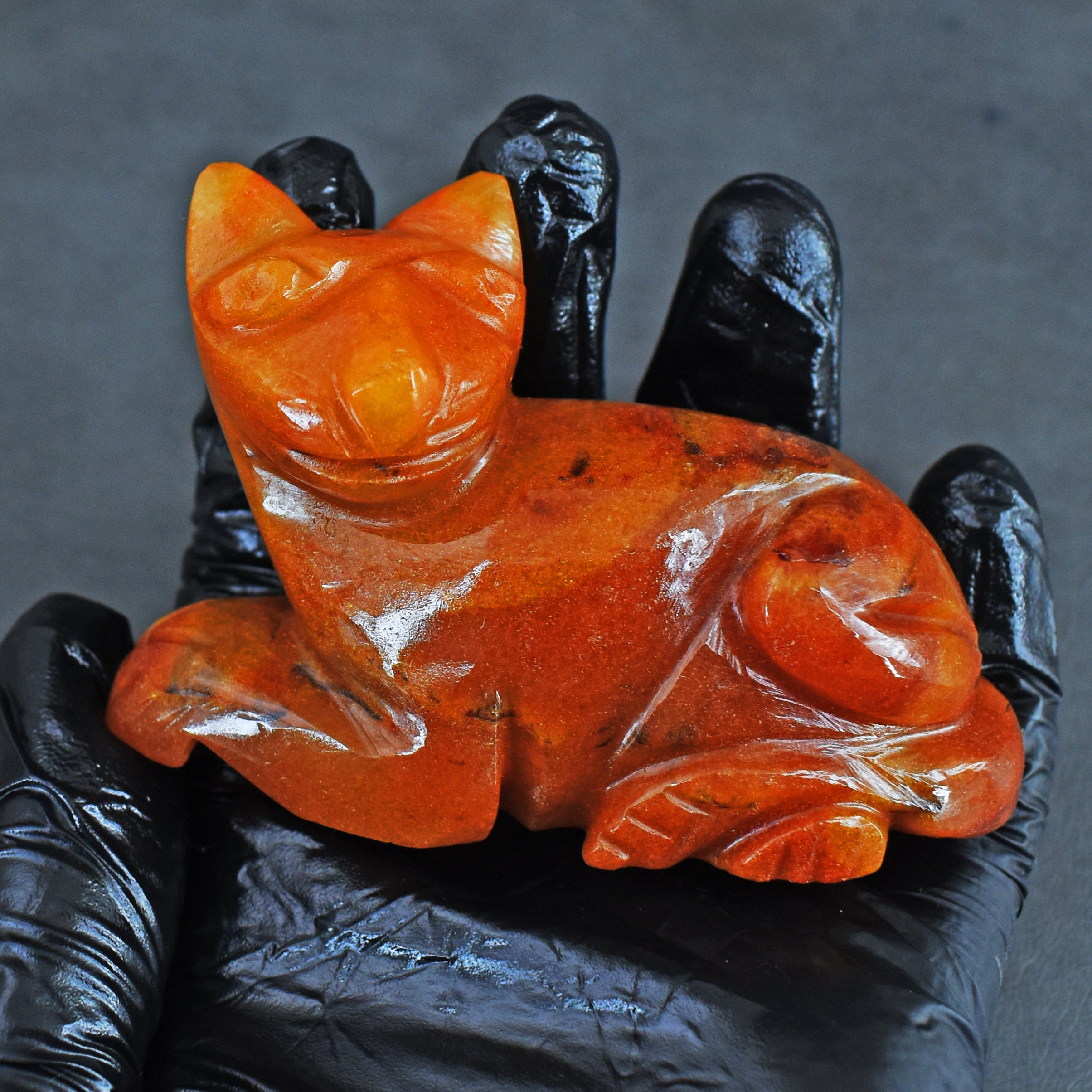 Exclusive 618.00 Cts Genuine Aventurine Hand Carved Genuine Crystal Gemstone Carving Cat 2026  Collection