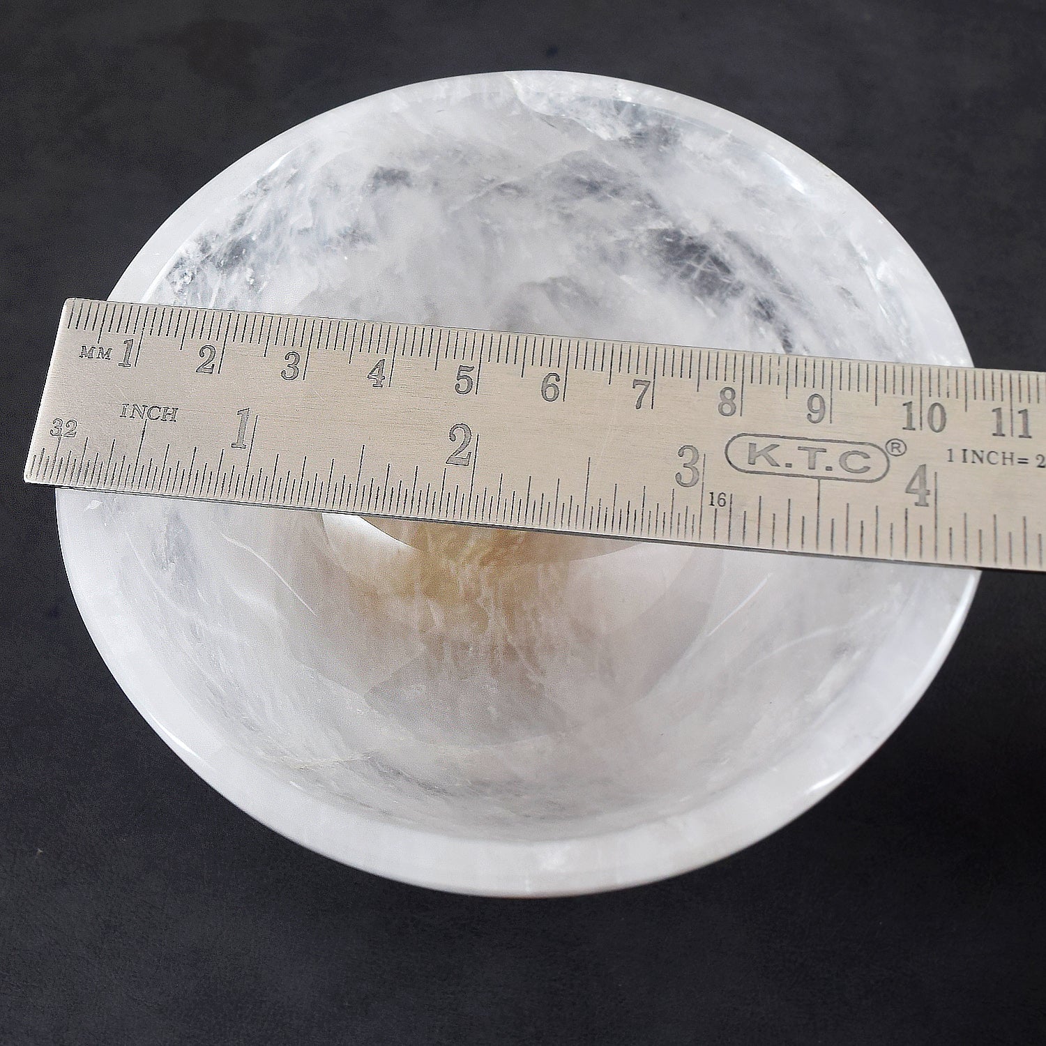 Dazzling 1607.00 Carats Genuine White Quartz Hand Carved Crystal Gemstone Carving Big Bowl