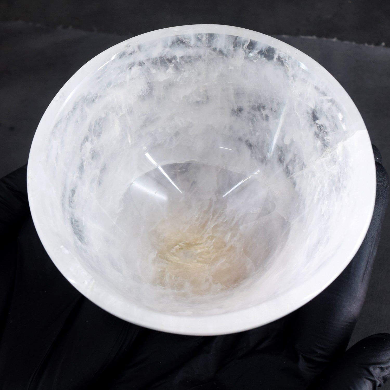 Dazzling 1607.00 Carats Genuine White Quartz Hand Carved Crystal Gemstone Carving Big Bowl