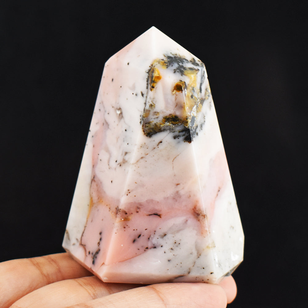 Natural 780.00 Cts Genuine Pink Opal Free Form Crystal Specimen Gemstone Healing Tower