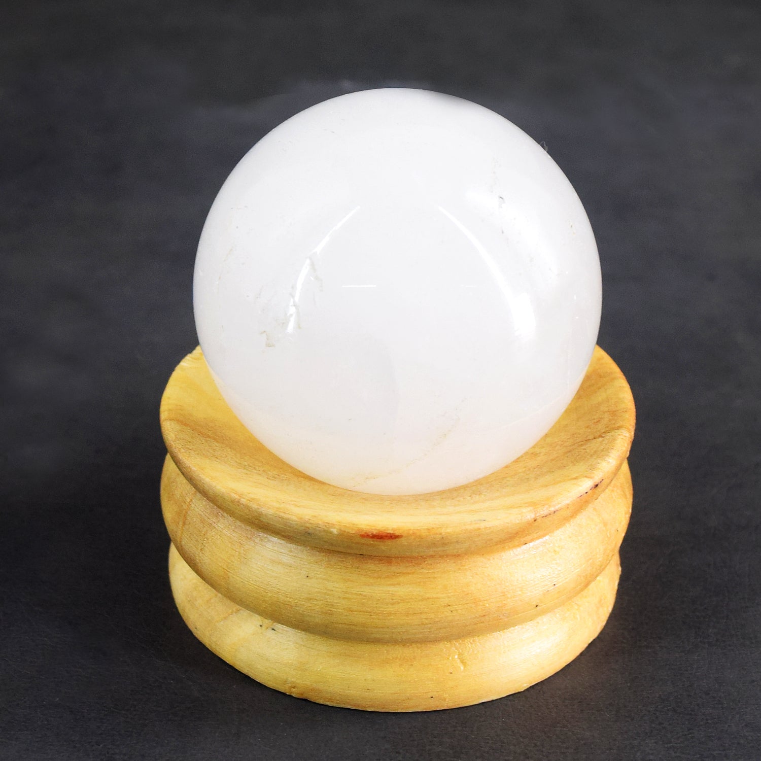 Elegant 738.00  Carats  Genuine  White Quartz  Hand  Carved  Crystal  Healing  Gemstone  Sphere