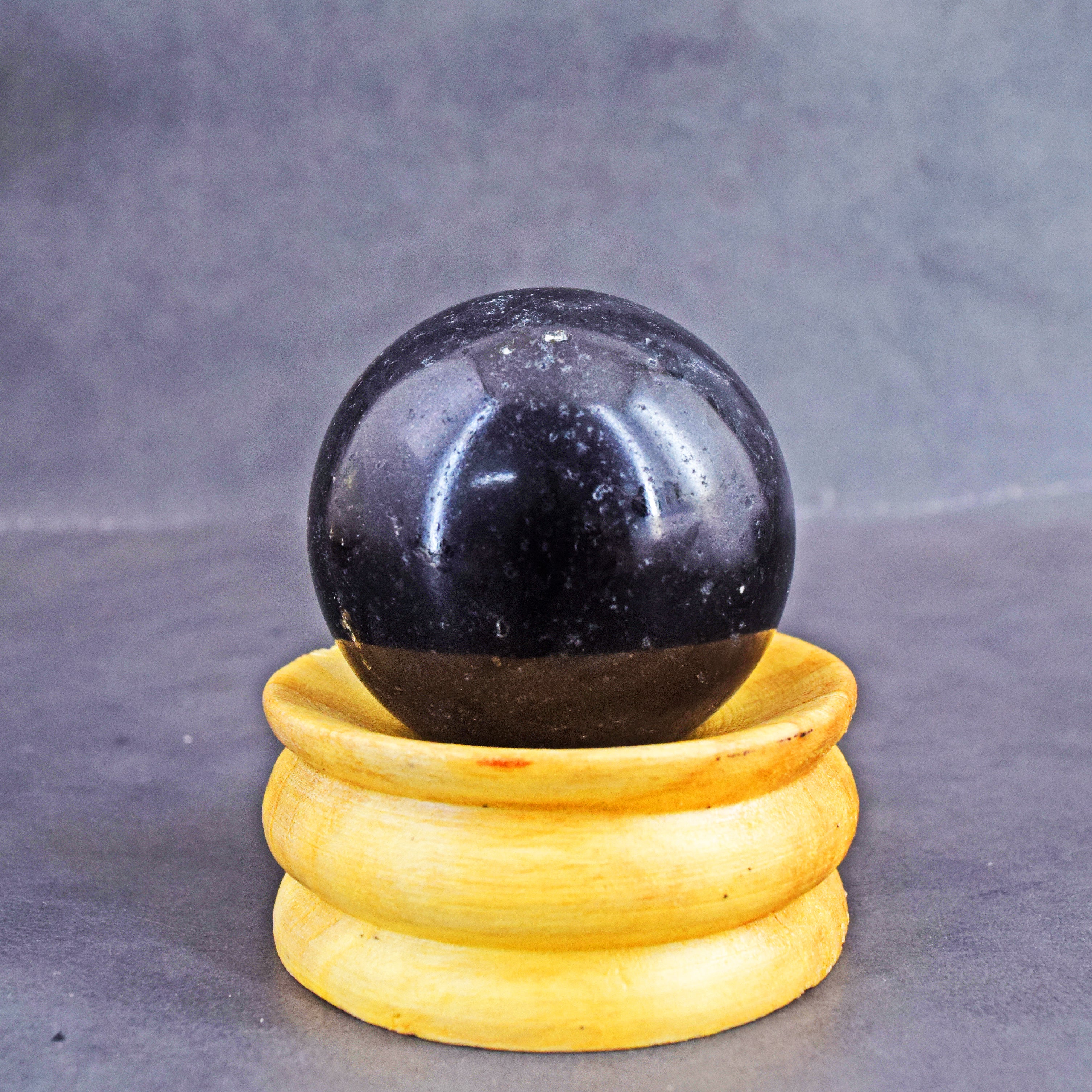 Natural 744.00 Carats  Genuine  Black  Spinel  Hand  Carved Crystal Healing Gemstone Sphere