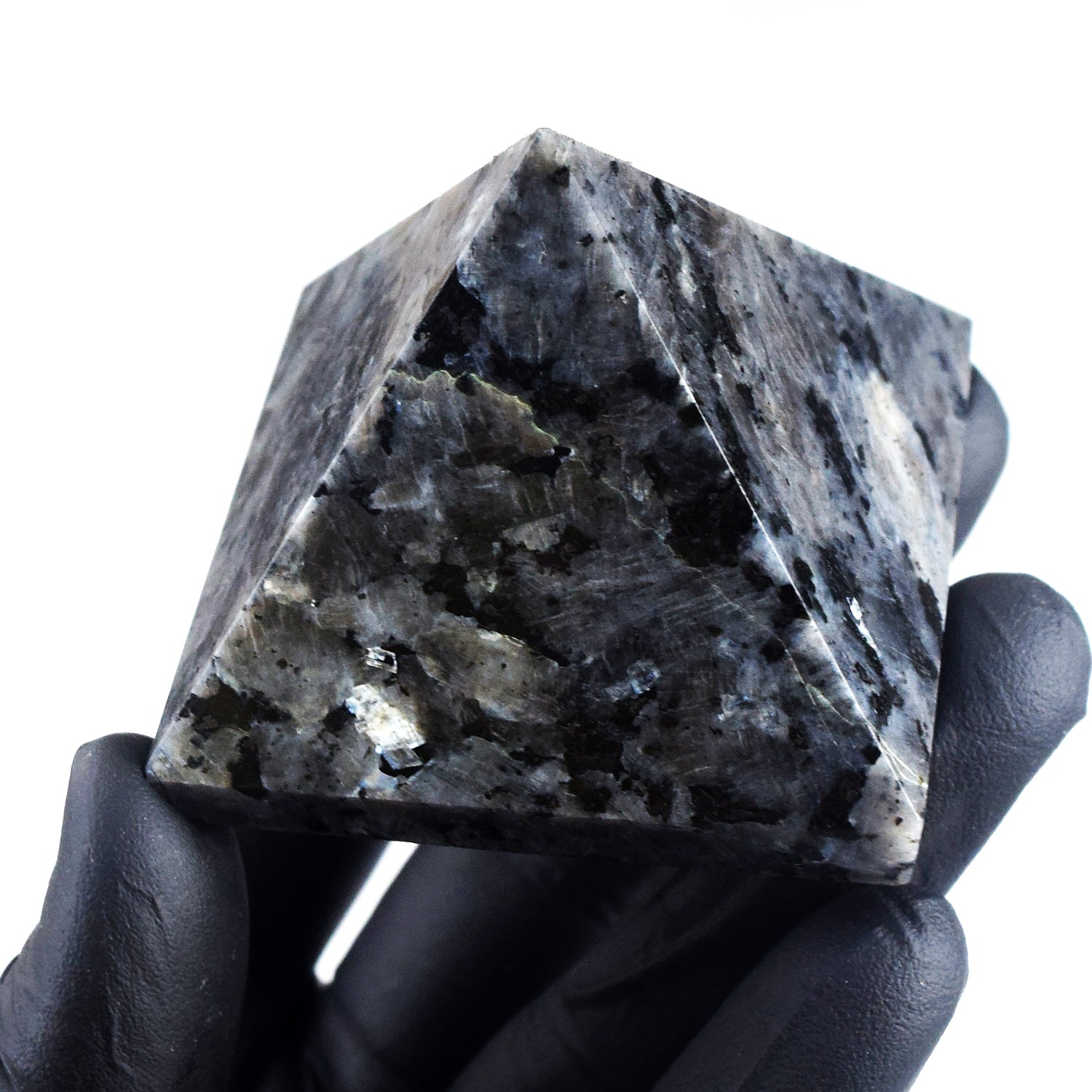 Amazing 568.00 Cts Genuine Larvikite Crystal Specimen Healing Divine Pyramid