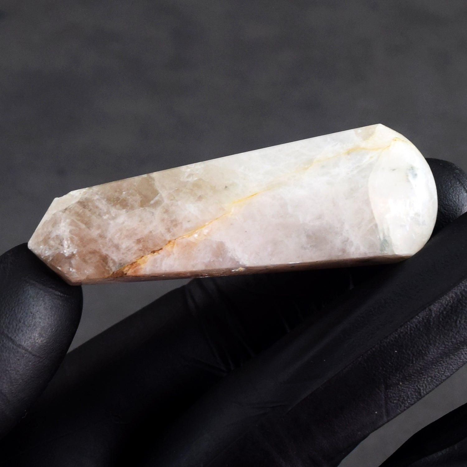 Flashy 152.00 Cts Genuine Blue Flash Moonstone Hand Carved Crystal Gemstone Healing Point
