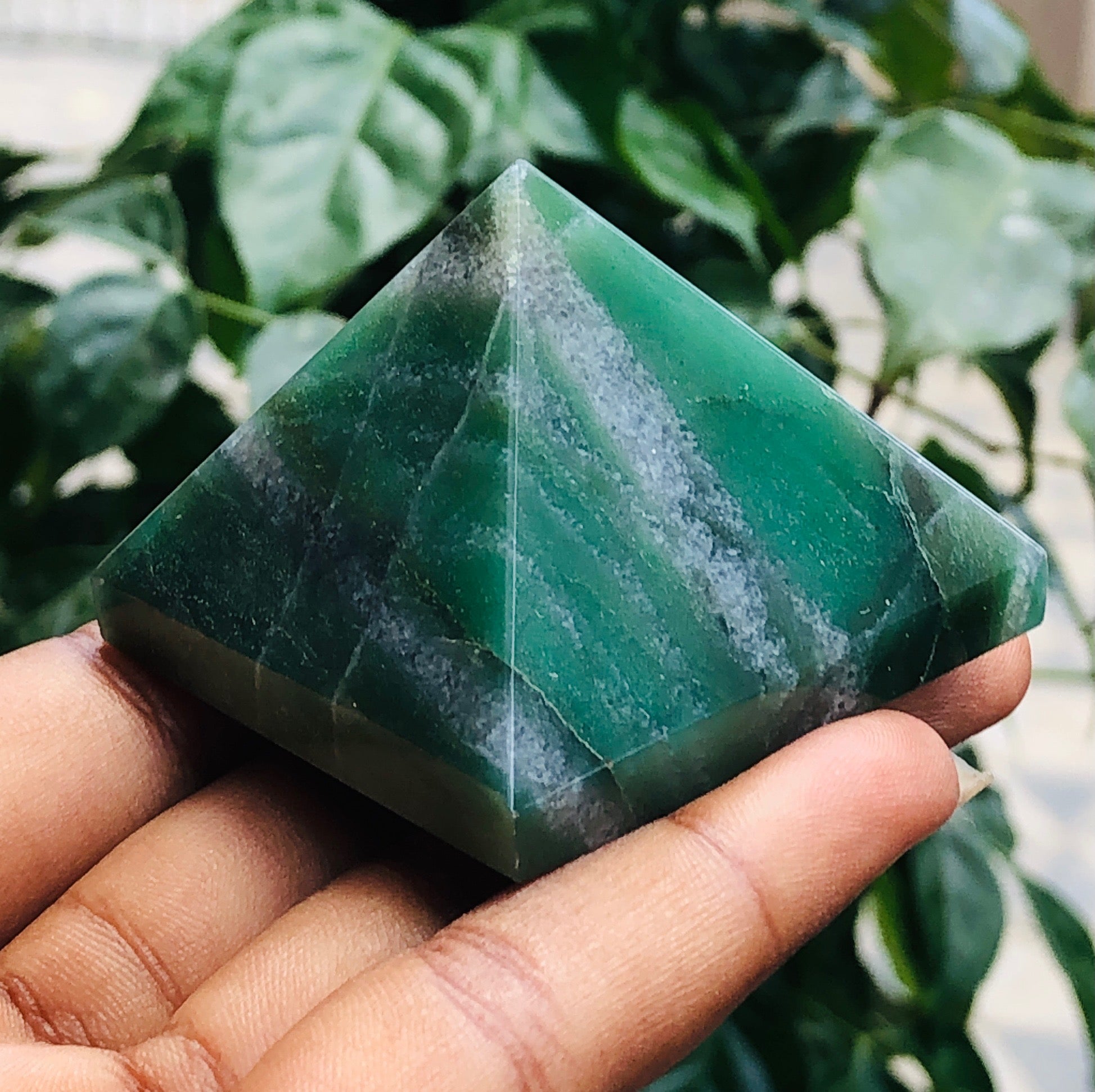 Lovely 432.00 Cts Genuine Jade Crystal Specimen Healing Divine Pyramid