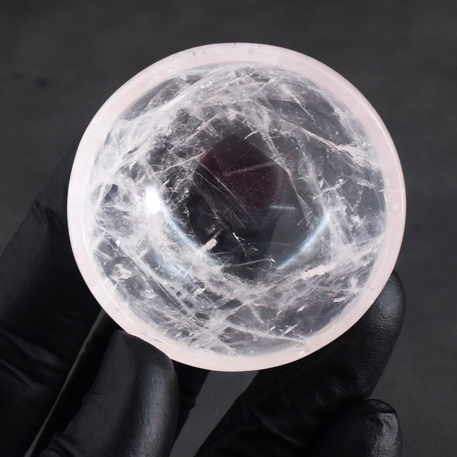 Fabulous 130.00 Carats Genuine Rose Quartz Hand Carved Crystal Gemstone Carving Bowl