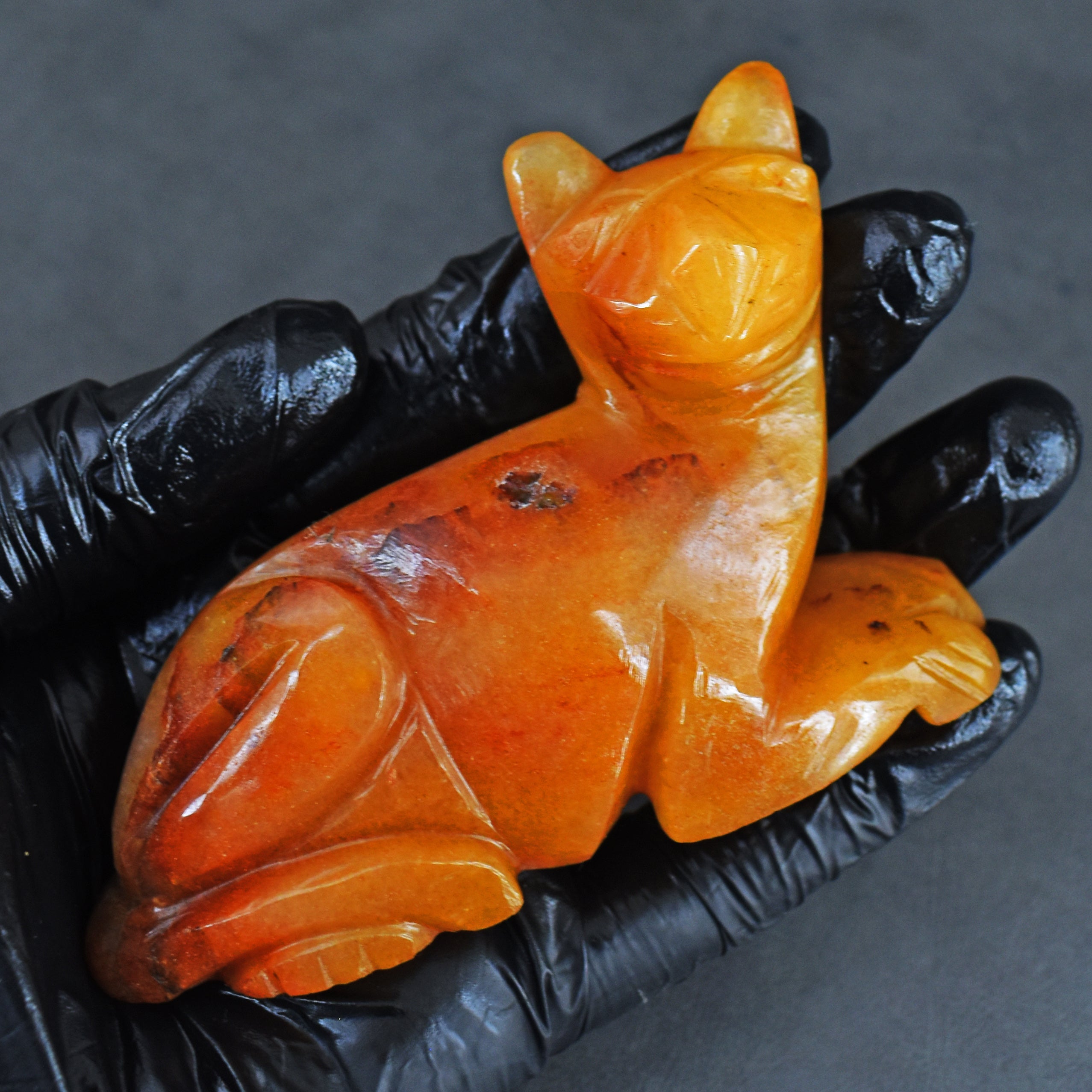 Amazing 644.00 Cts Genuine Aventurine Hand Carved Genuine Crystal Gemstone Carving Cat 2026  Collection