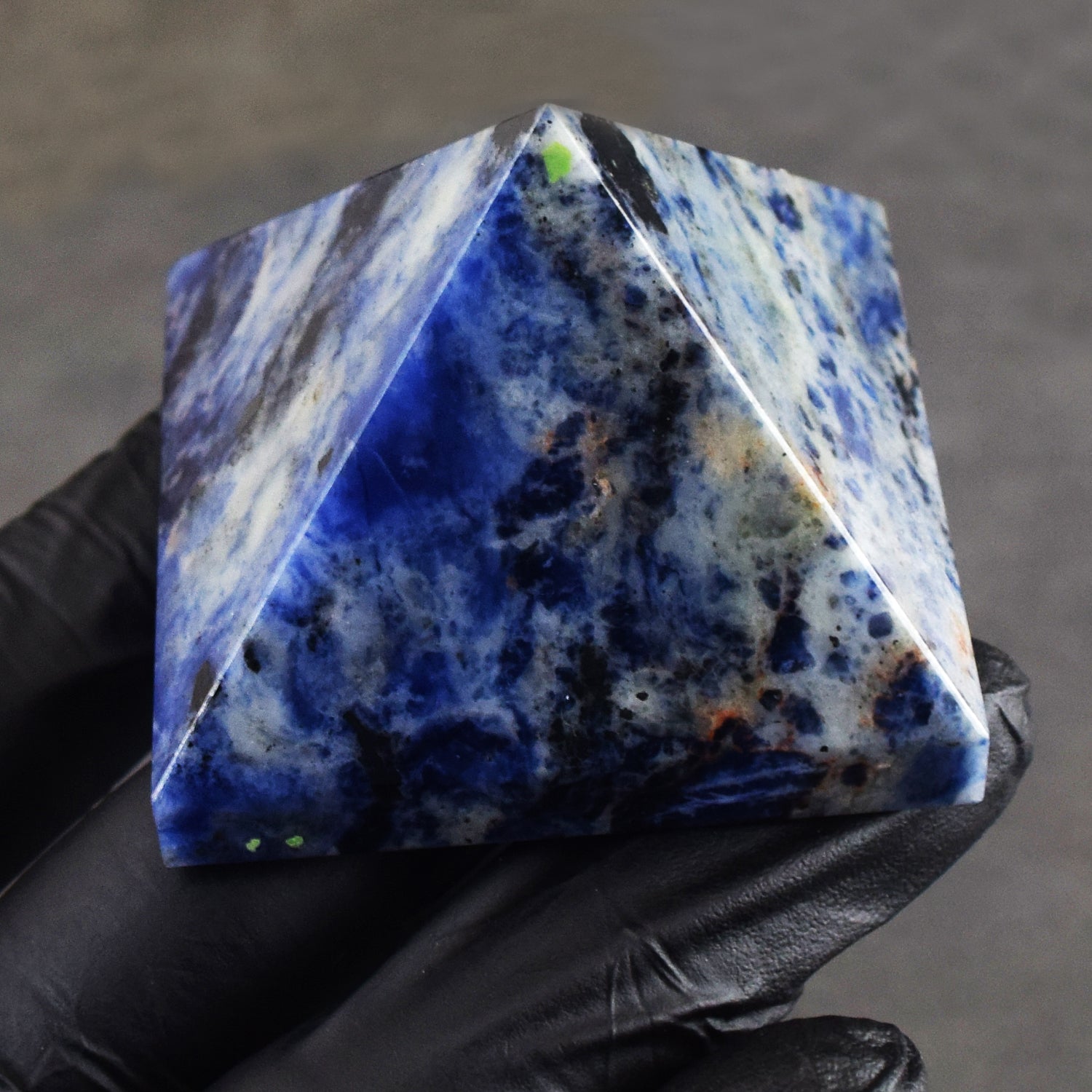 Natural 576.00 Cts Genuine Sodalite Crystal Specimen Healing Divine Pyramid