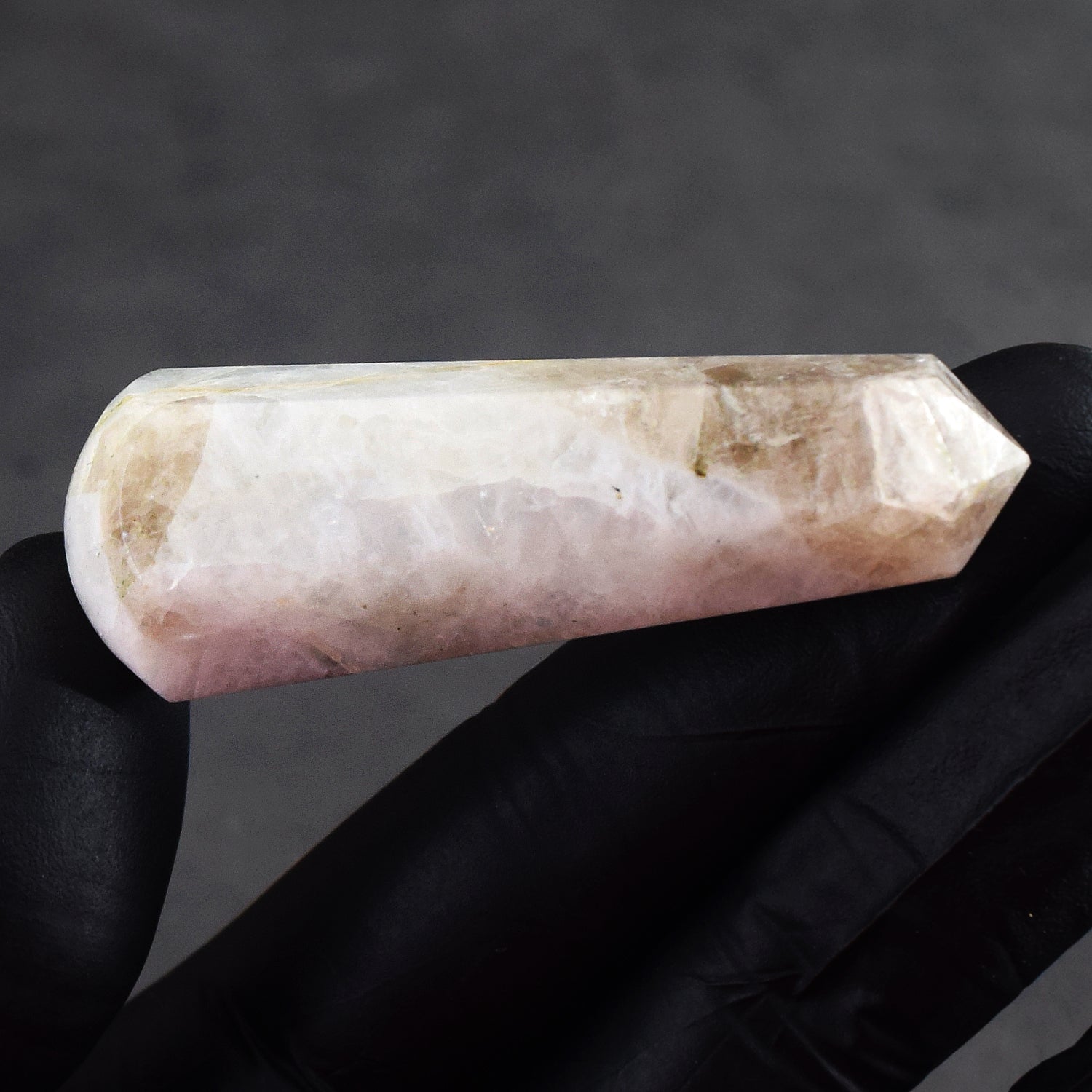 Flashy 152.00 Cts Genuine Blue Flash Moonstone Hand Carved Crystal Gemstone Healing Point