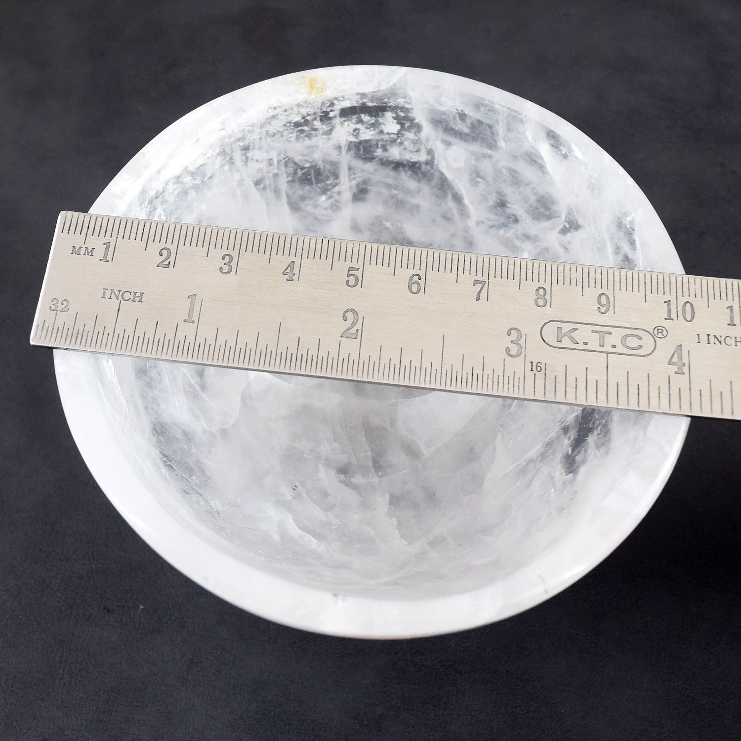 Special 1500.00 Carats Genuine White Quartz Hand Carved Crystal Gemstone Carving Big Bowl