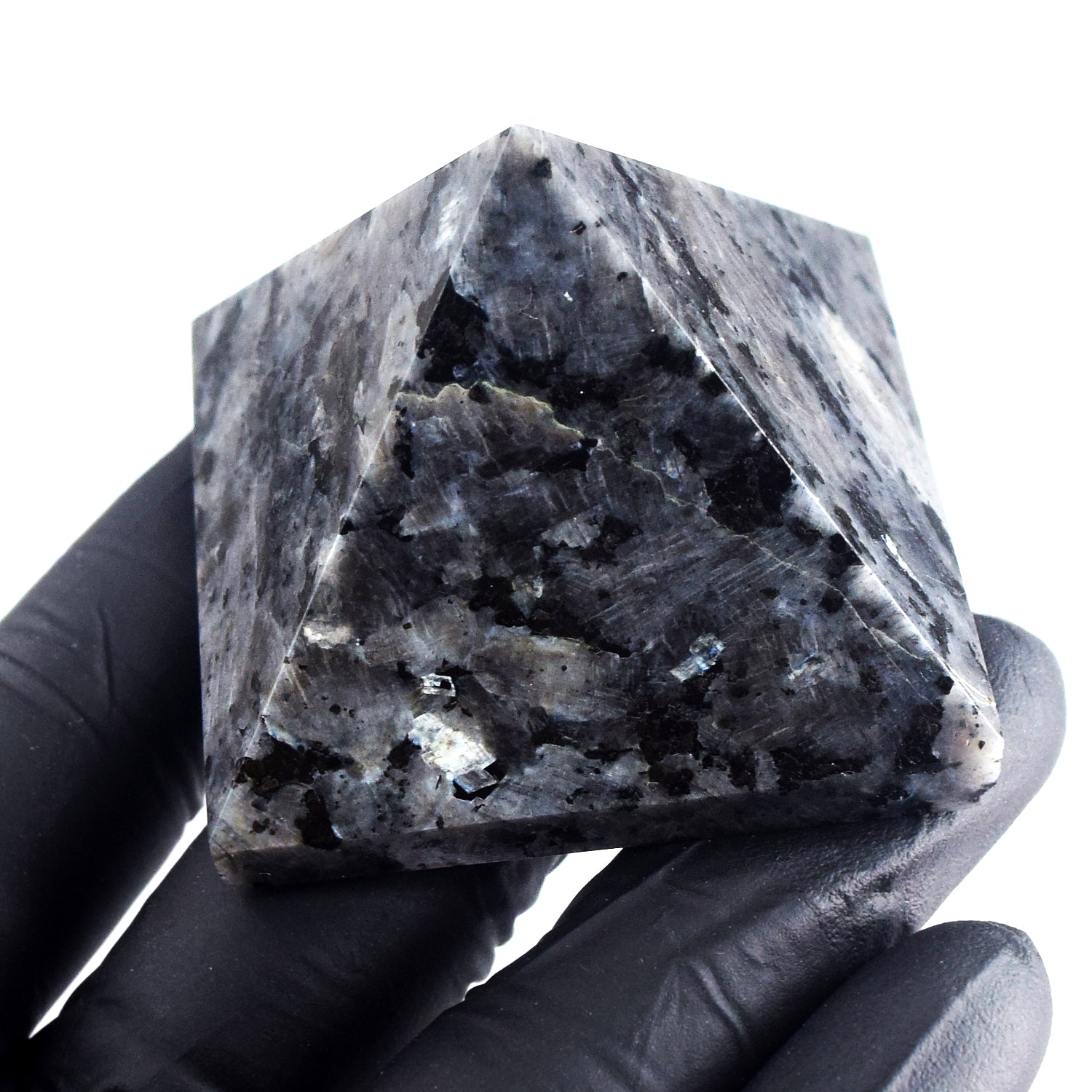 Amazing 568.00 Cts Genuine Larvikite Crystal Specimen Healing Divine Pyramid