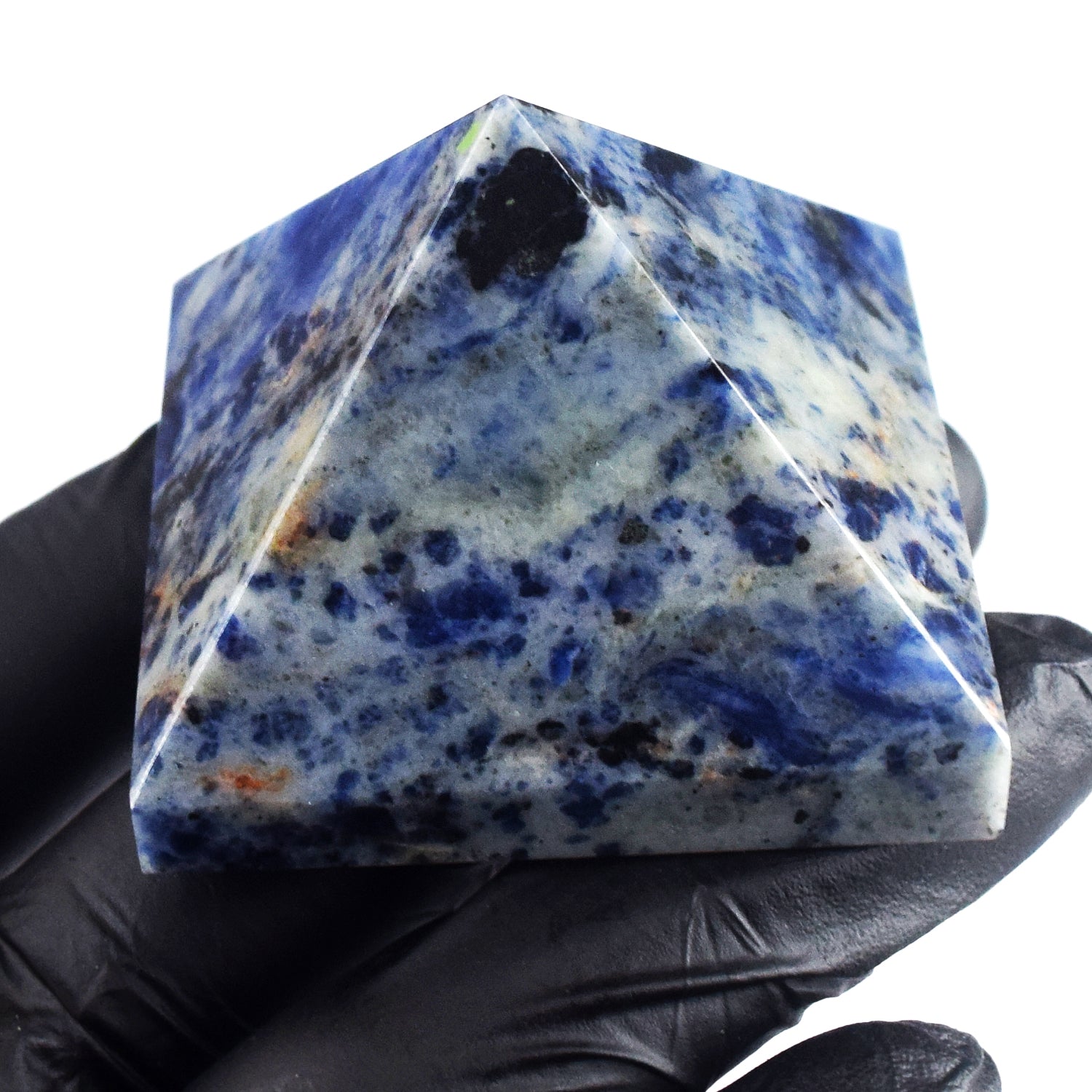 Natural 576.00 Cts Genuine Sodalite Crystal Specimen Healing Divine Pyramid