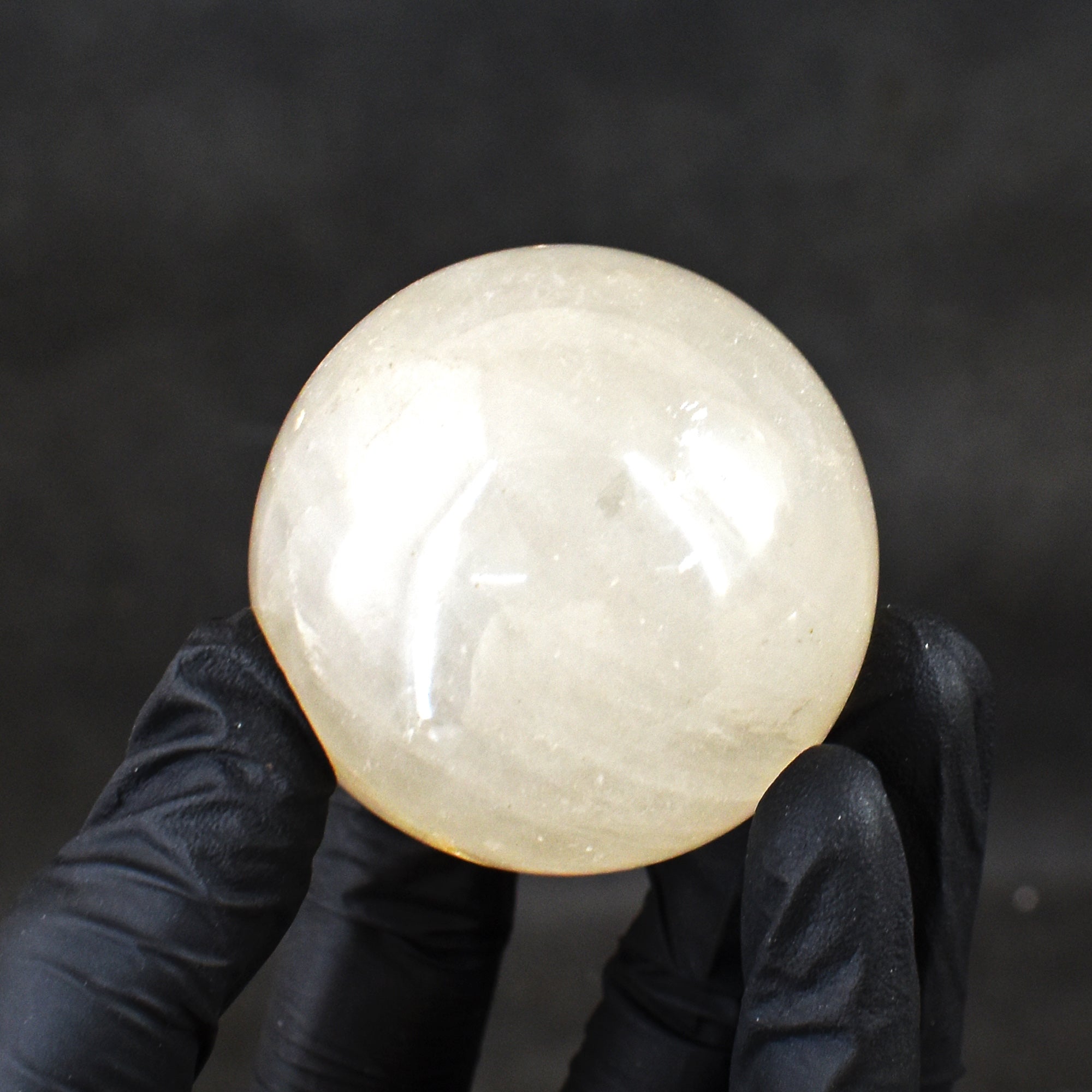 Elegant 677.00 Carats Genuine White Quartz Hand Carved Crystal  Healing Gemstone Sphere