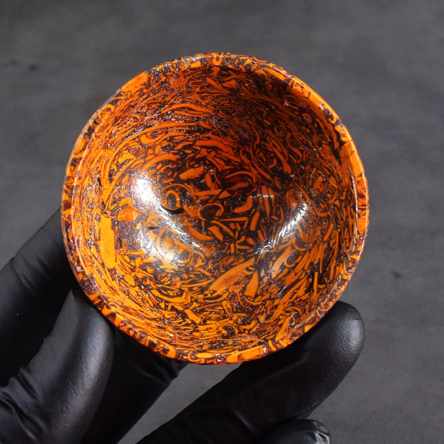 Awesome 185.00 Carats Genuine Golden Art Jasper Hand Carved Crystal Gemstone Carving Bowl