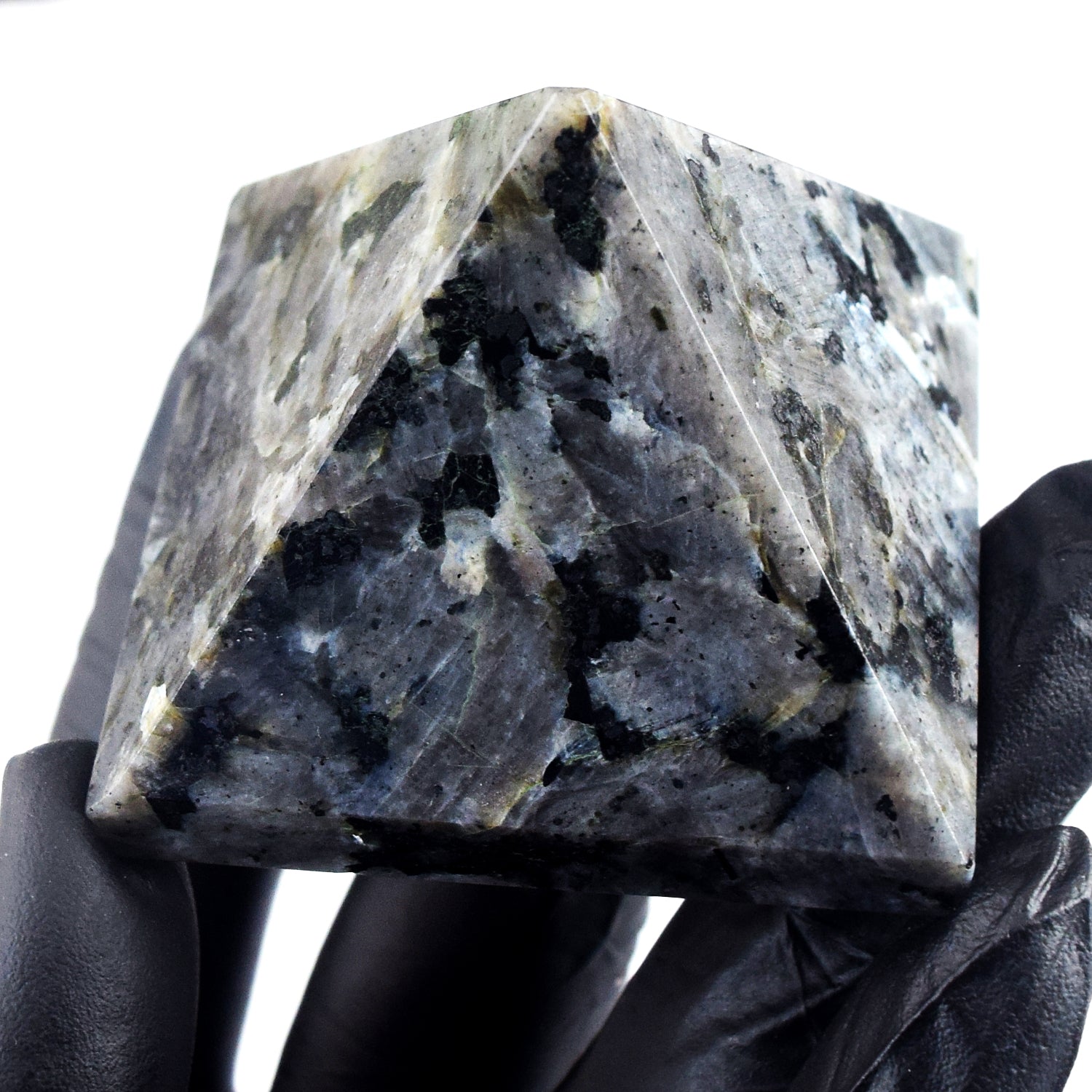 Lovely 600.00 Cts Genuine Larvikite Crystal Specimen Healing Divine Pyramid